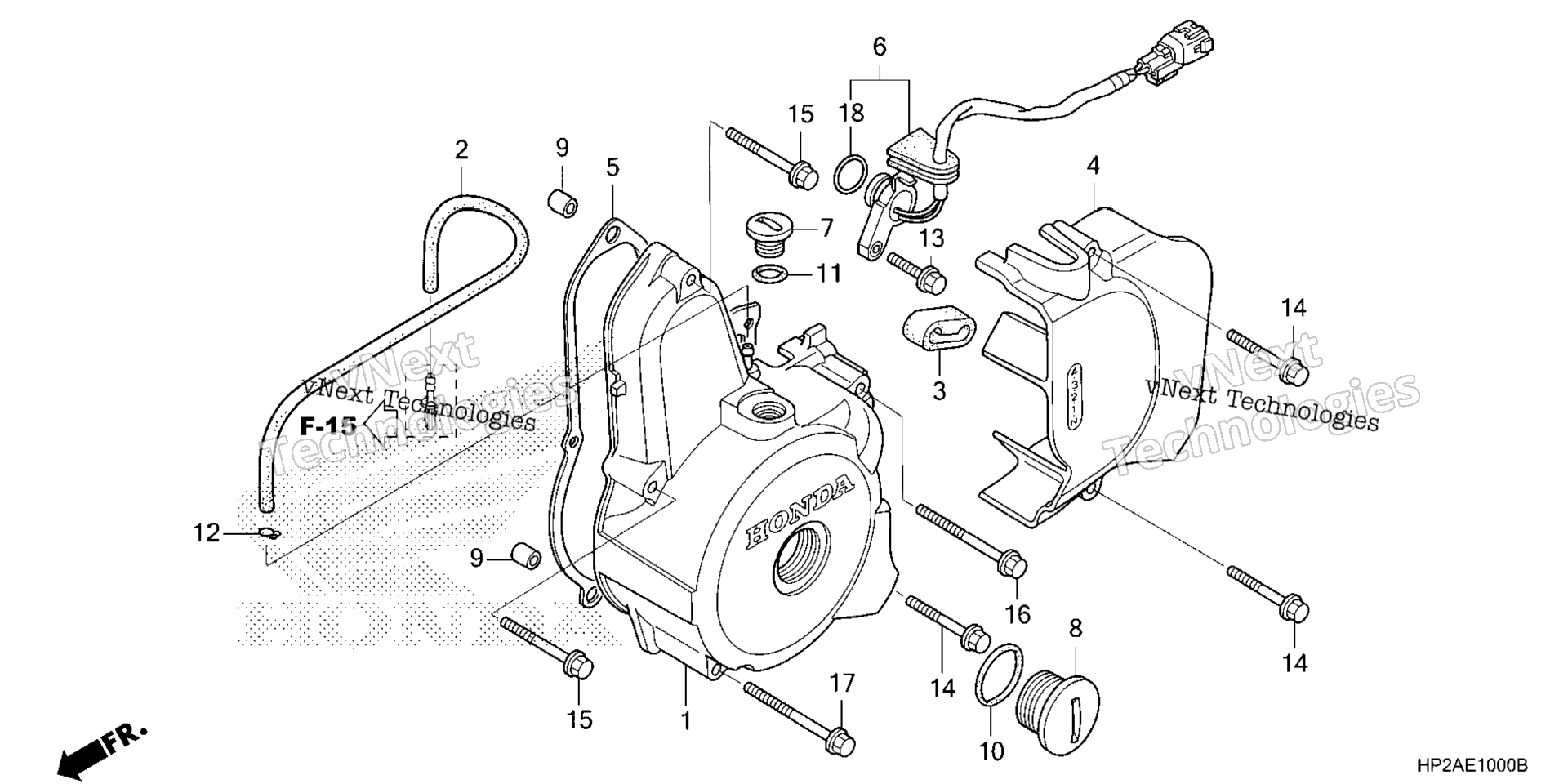 Left Crankcase крышка