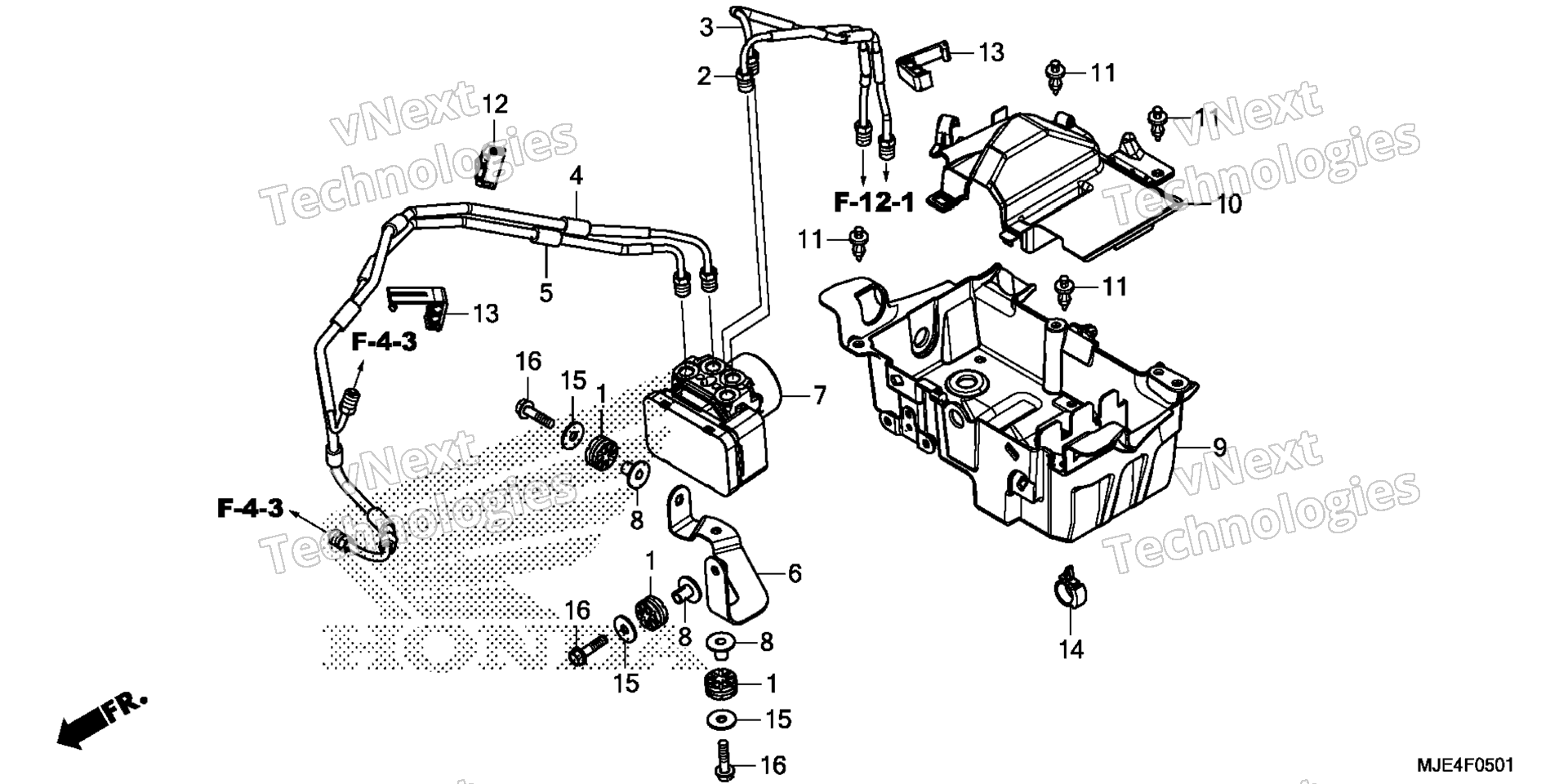 Модулятор ABS / Лоток (2)