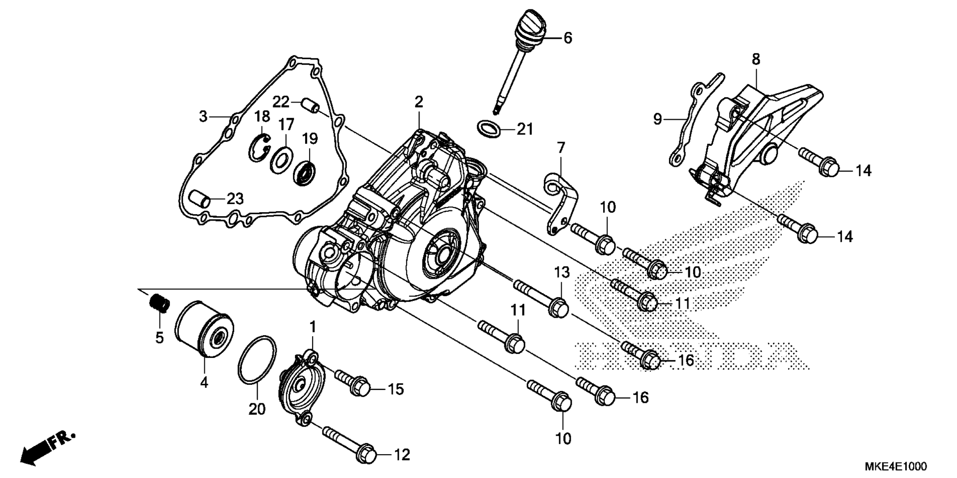 Left Crankcase крышка