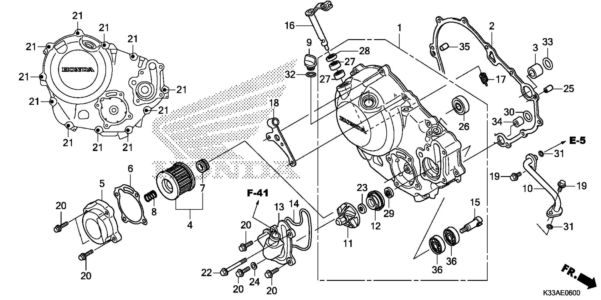 RIGHT CRANKCASE крышка
