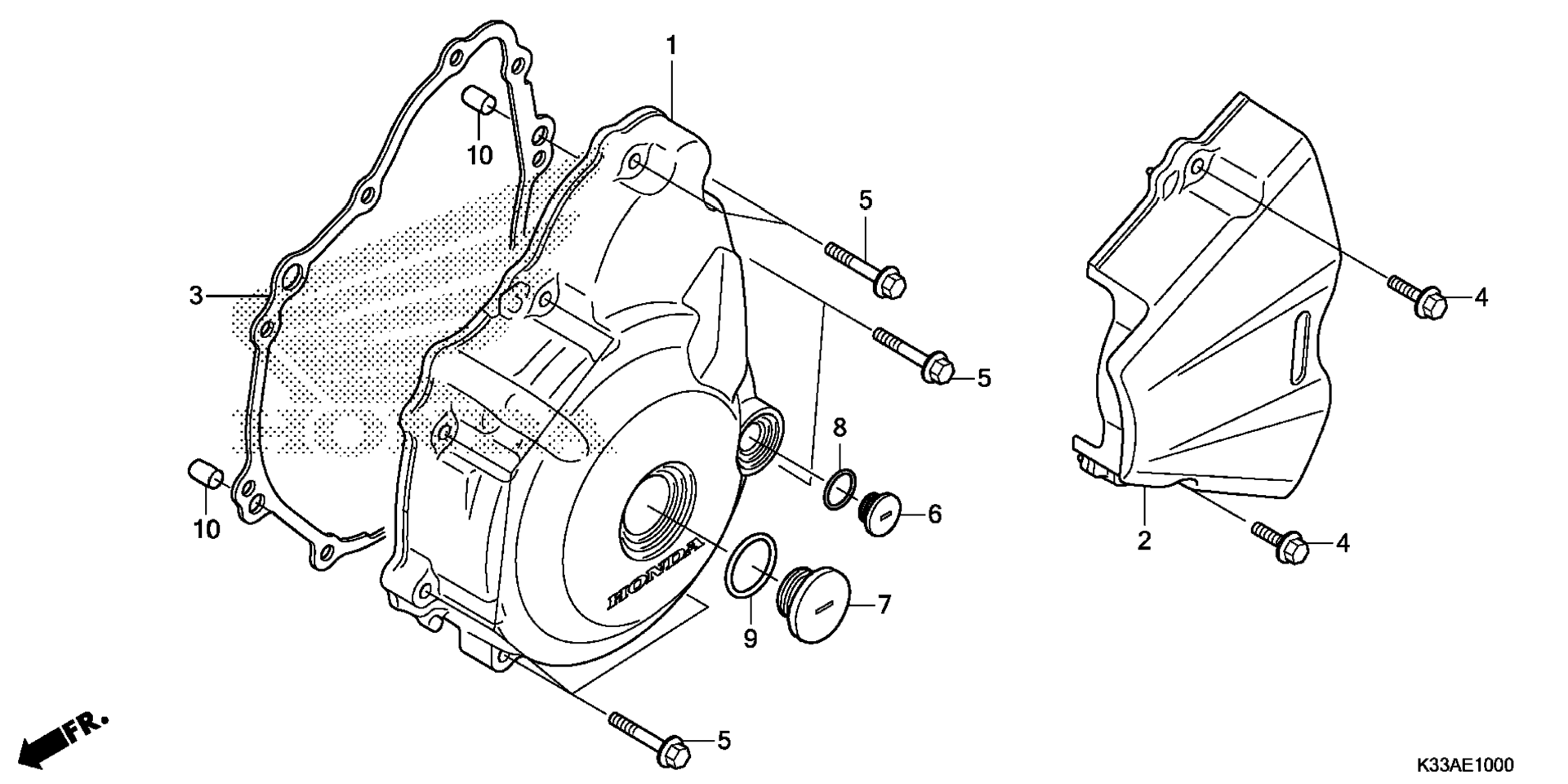 Left Crankcase крышка