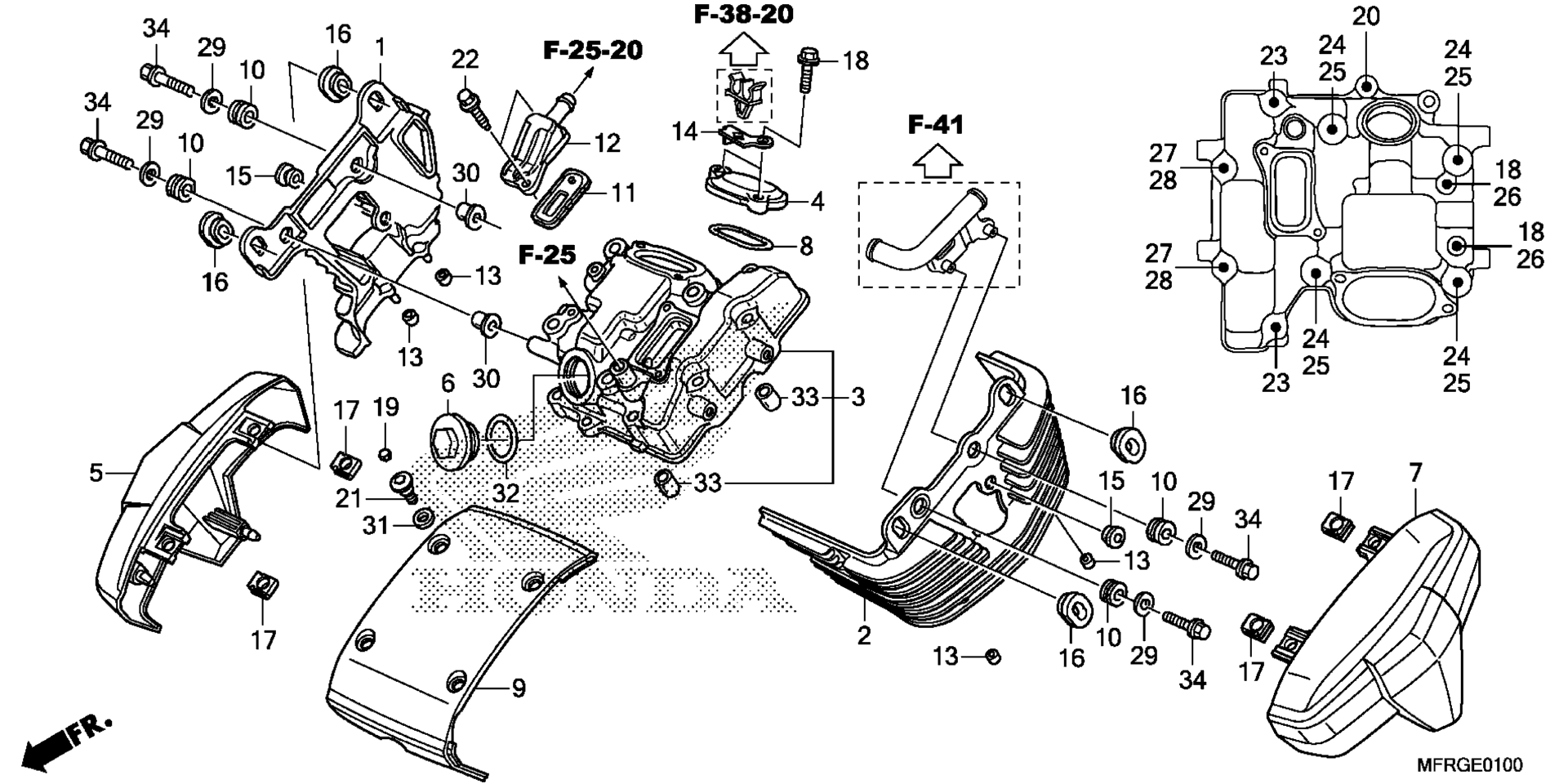 Передняя часть CYLINDER HEAD COVER