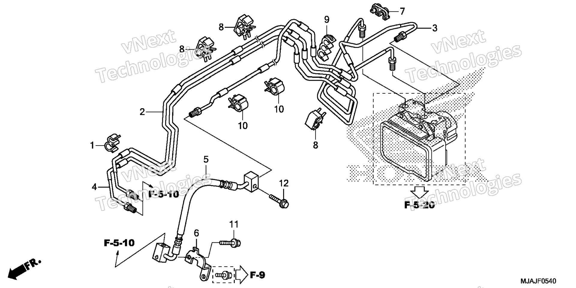 Передняя часть BRAKE PIPE