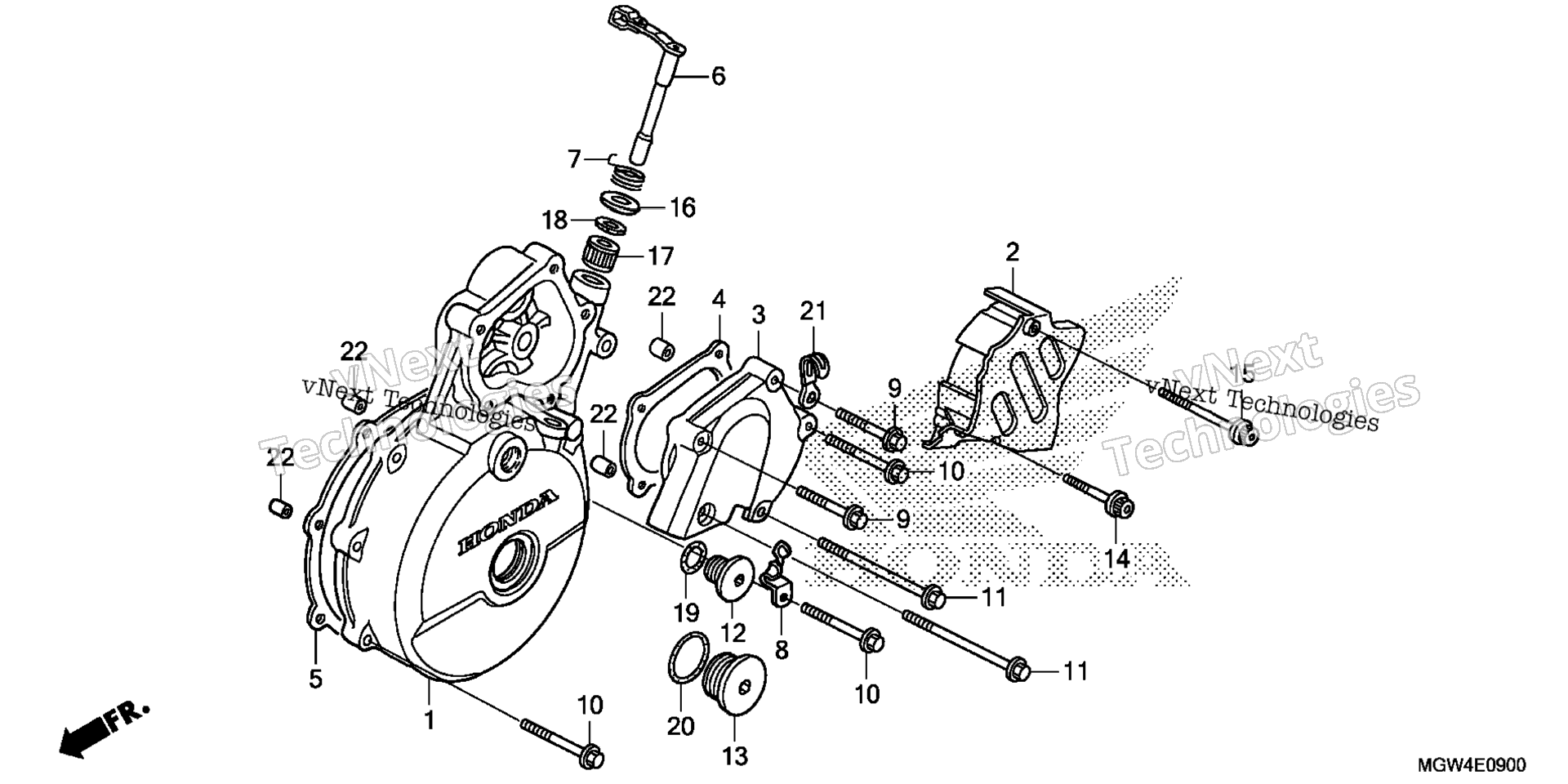 Left Crankcase крышка