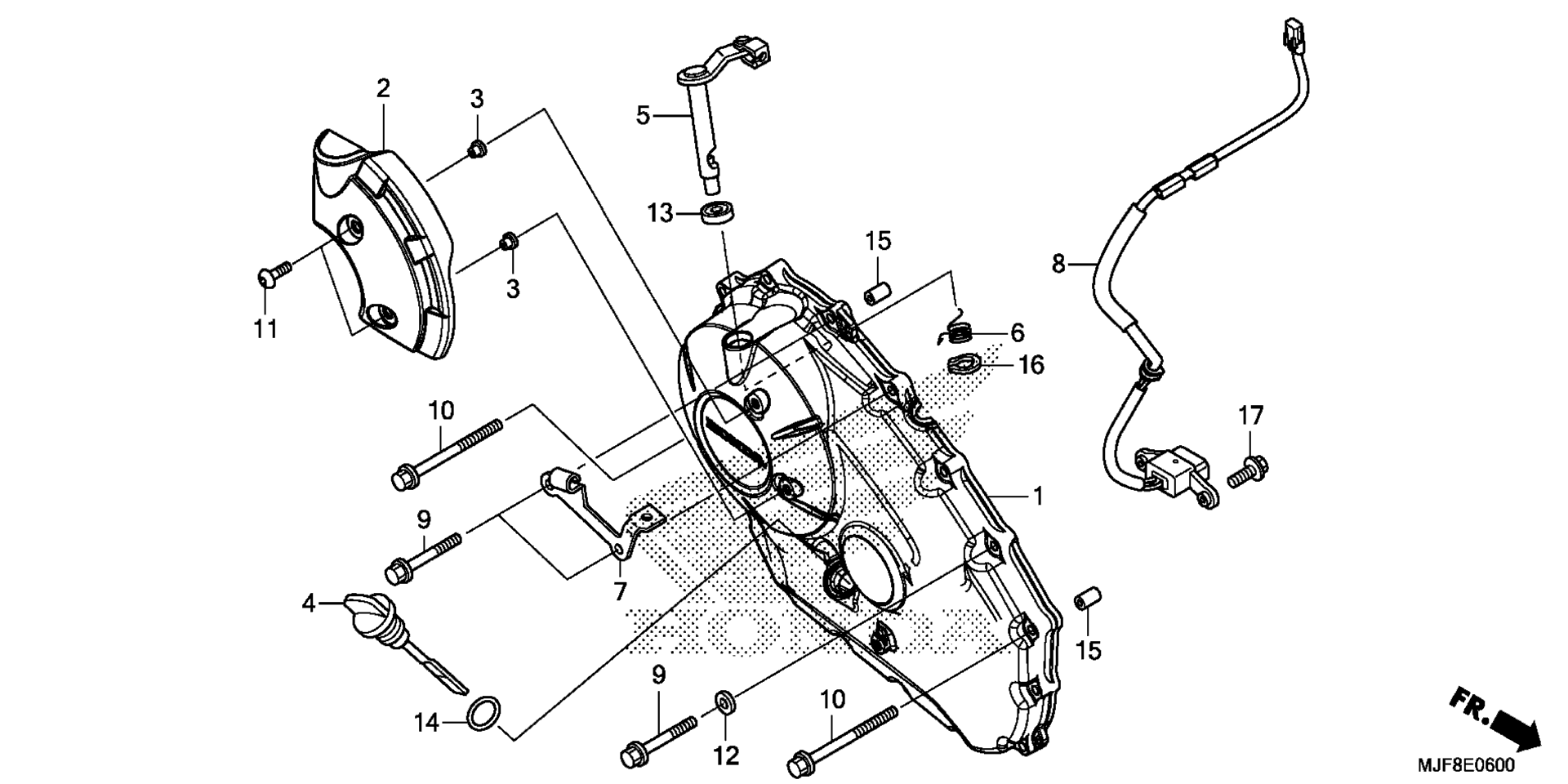 RIGHT CRANKCASE крышка (1)