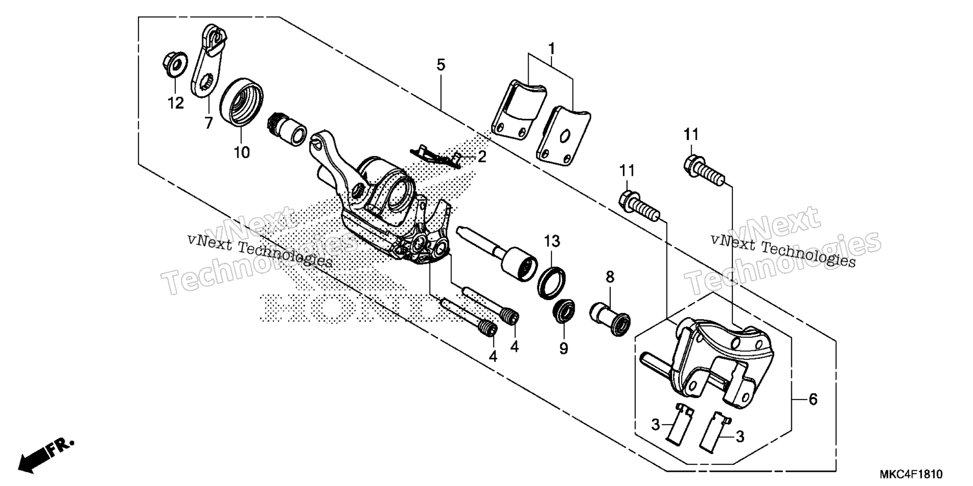 PARKING тормоз CALIPER