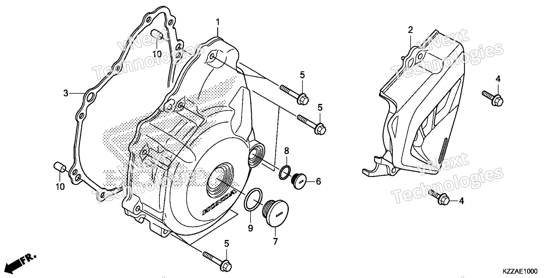 Left Crankcase крышка