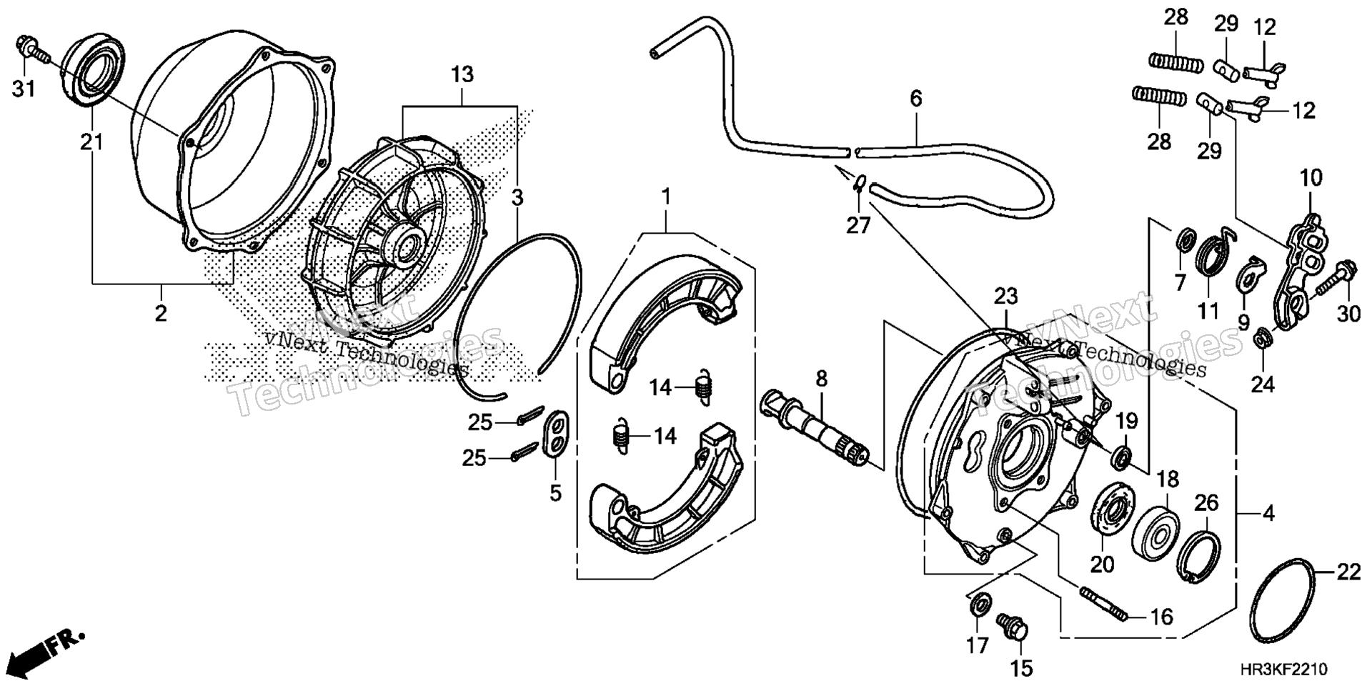Задняя часть BRAKE PANEL
