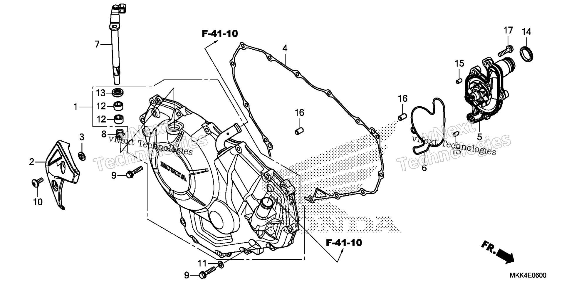 RIGHT CRANKCASE крышка (1)