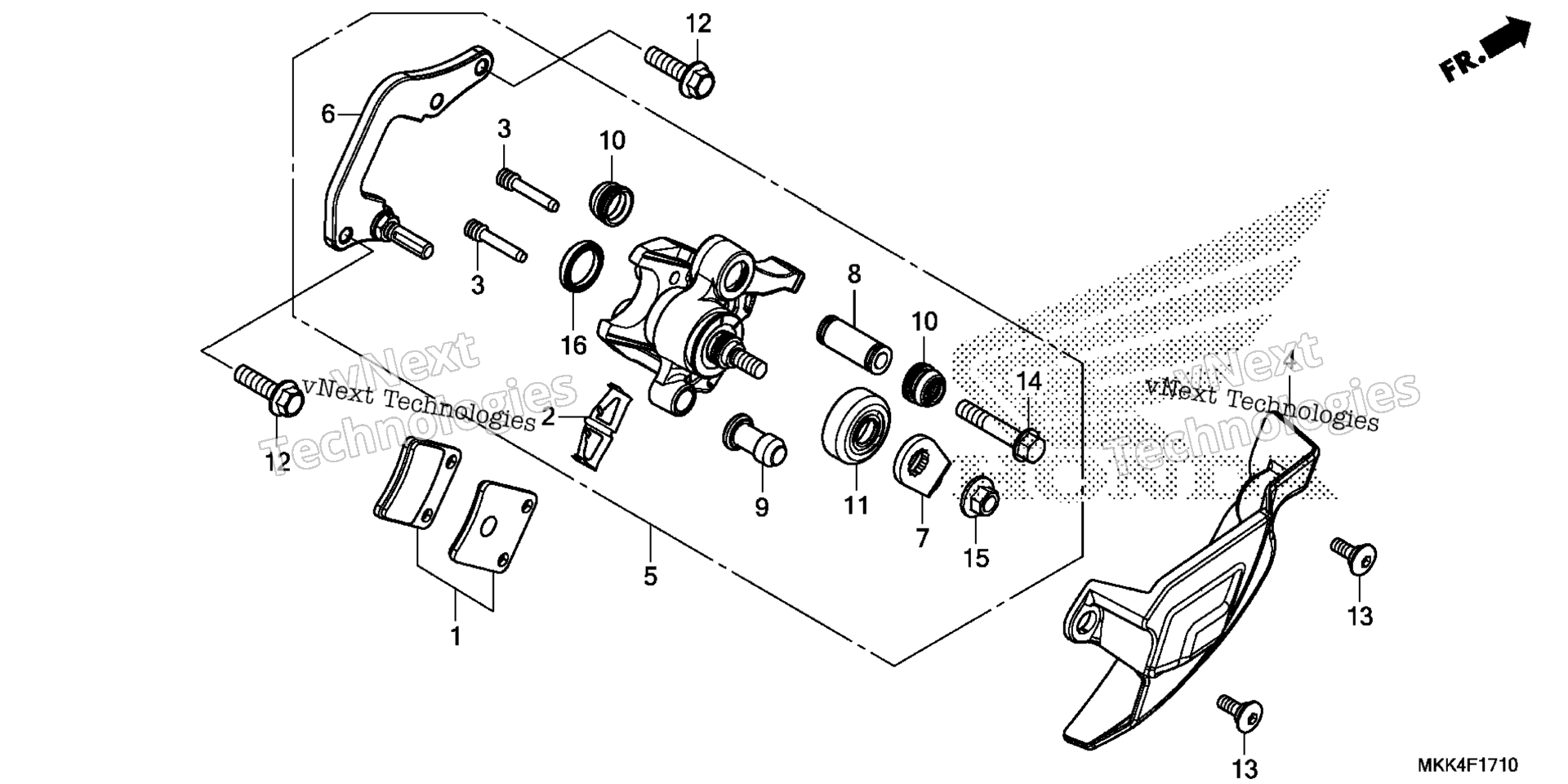 PARKING тормоз CALIPER