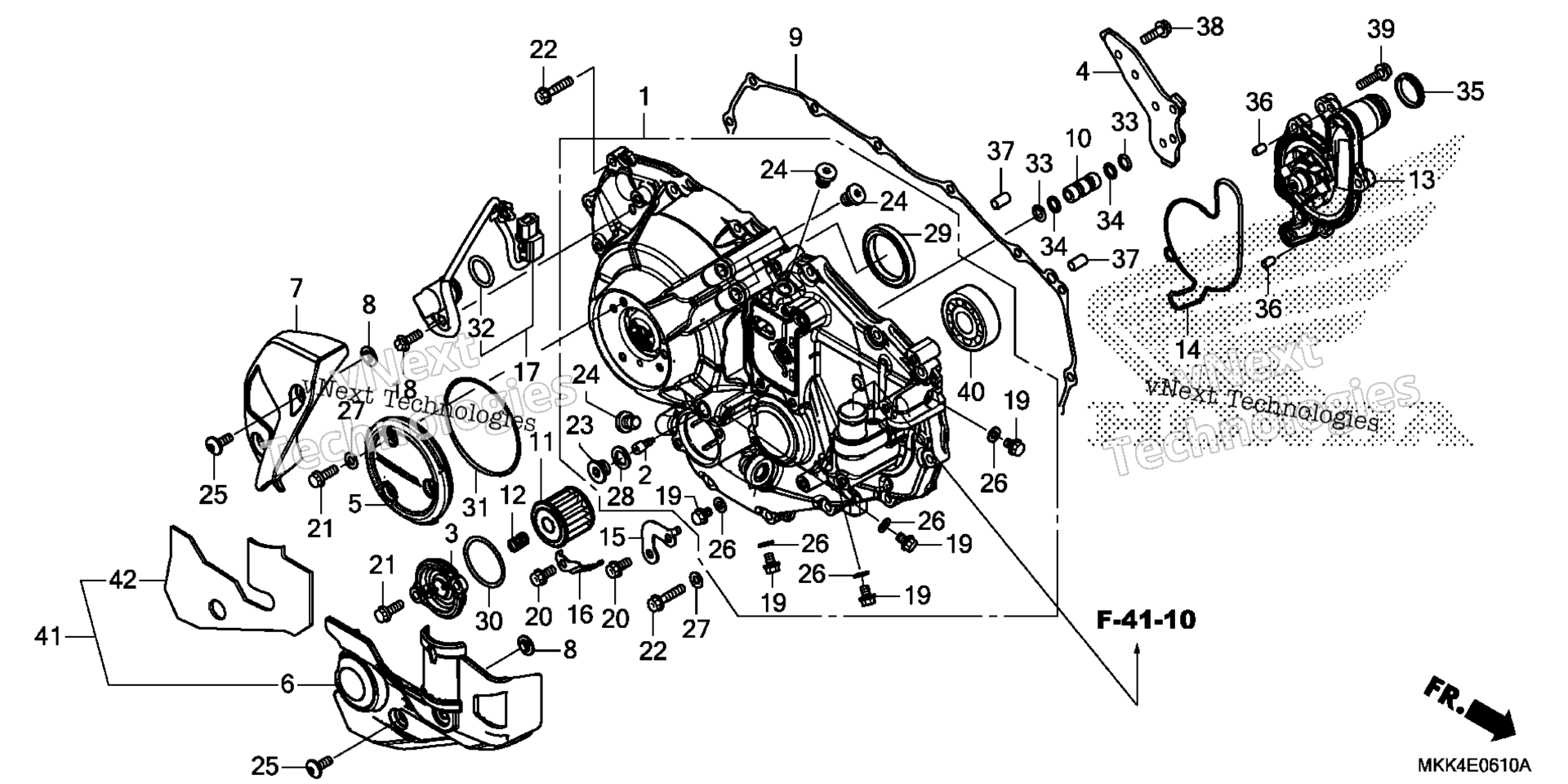RIGHT CRANKCASE крышка (2)