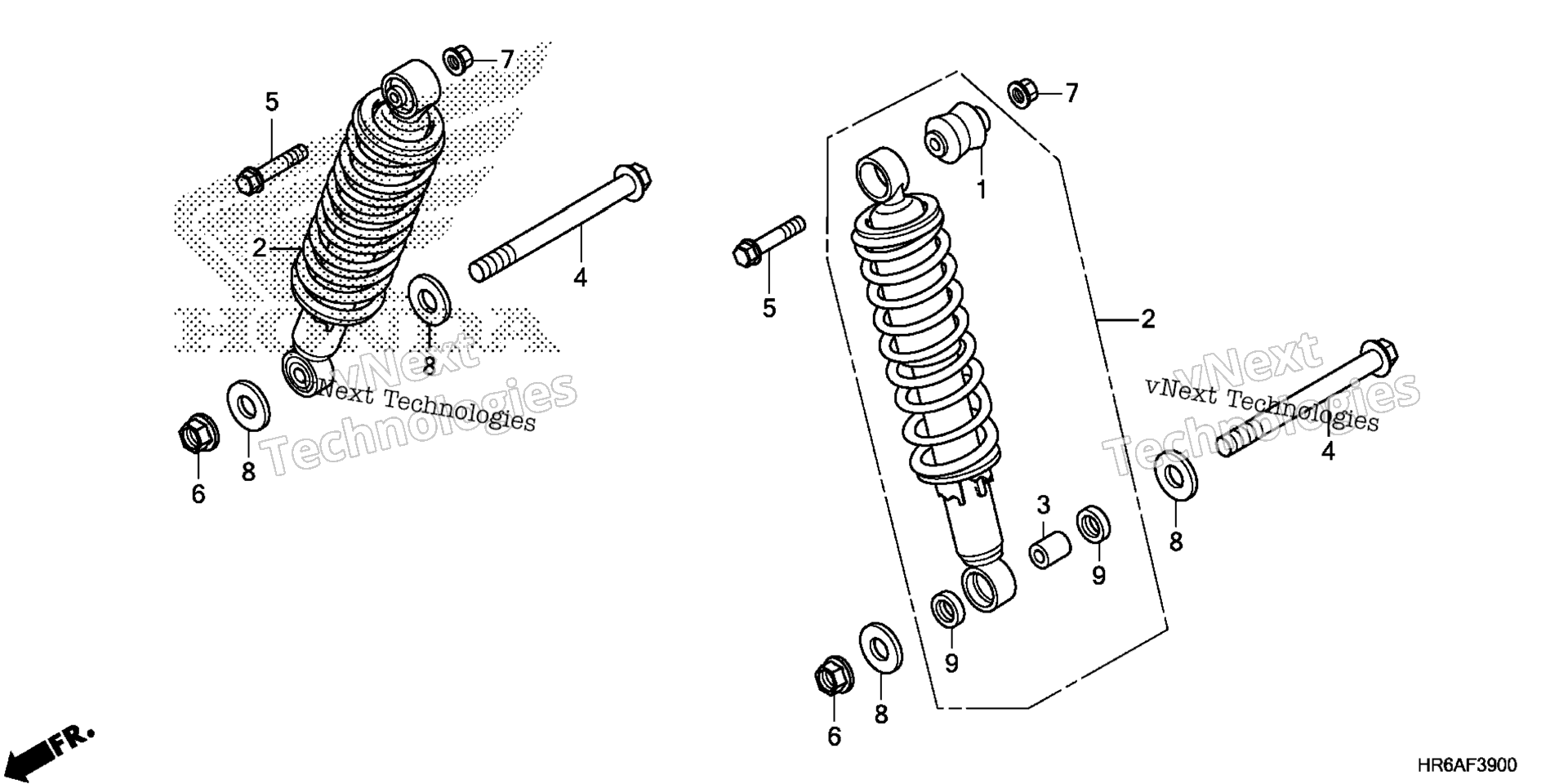 Задний амортизатор