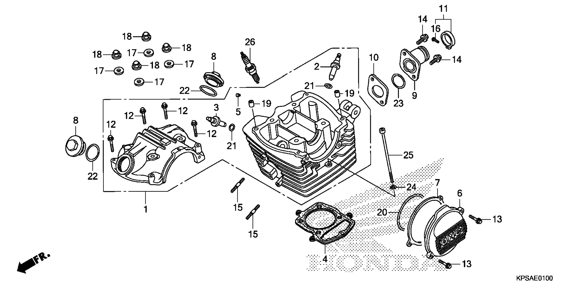 Цилиндр HEAD COVER / CYLINDER HEAD