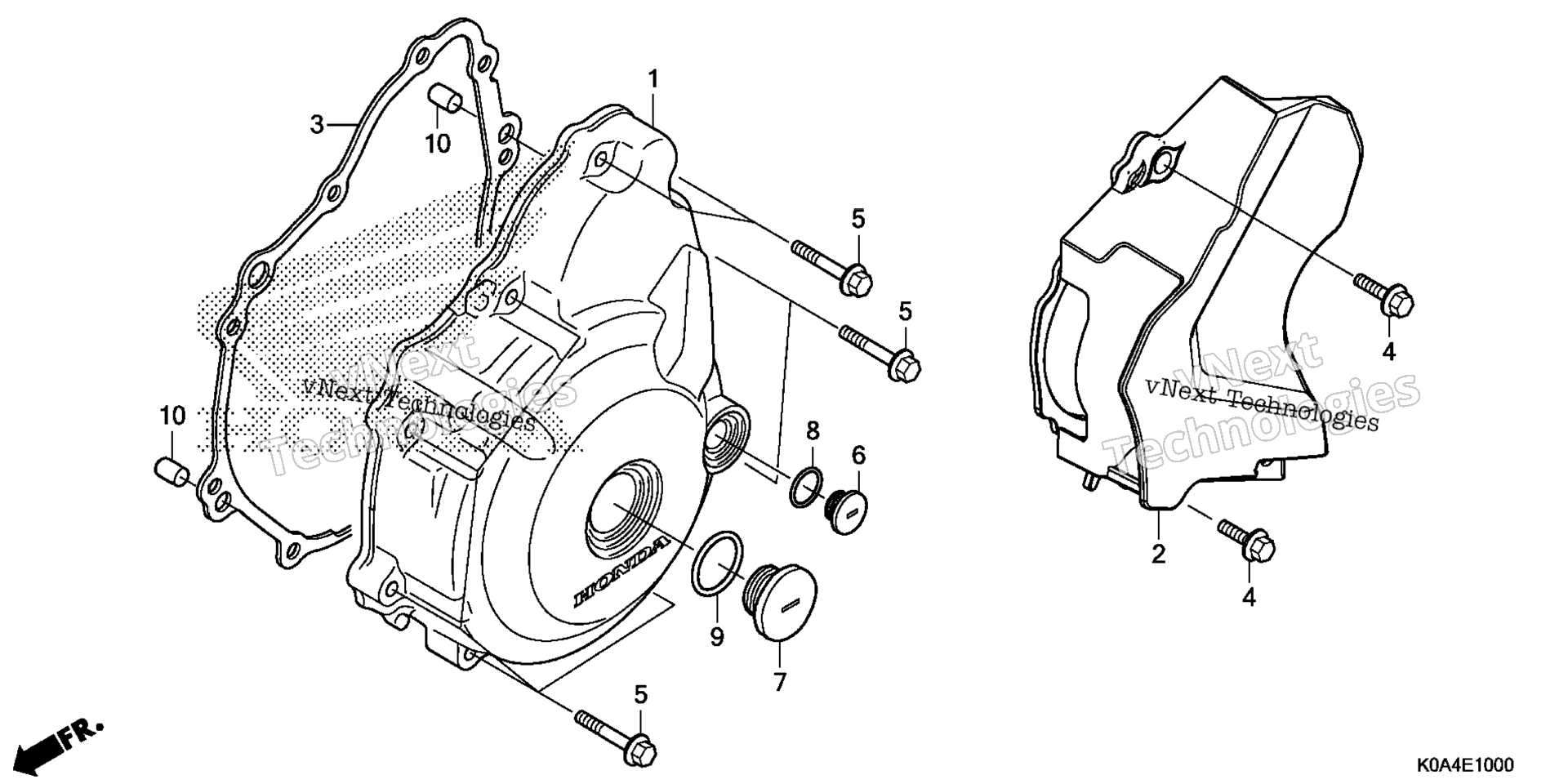 Left Crankcase крышка
