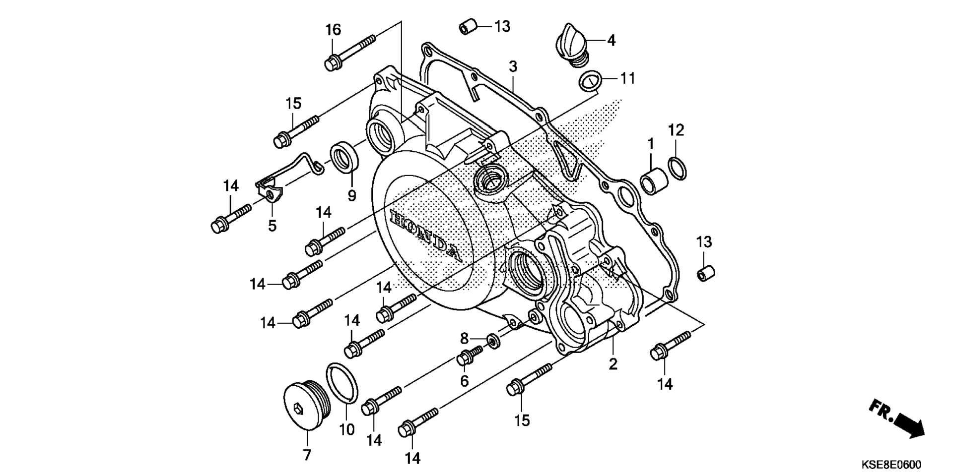 RIGHT CRANKCASE крышка