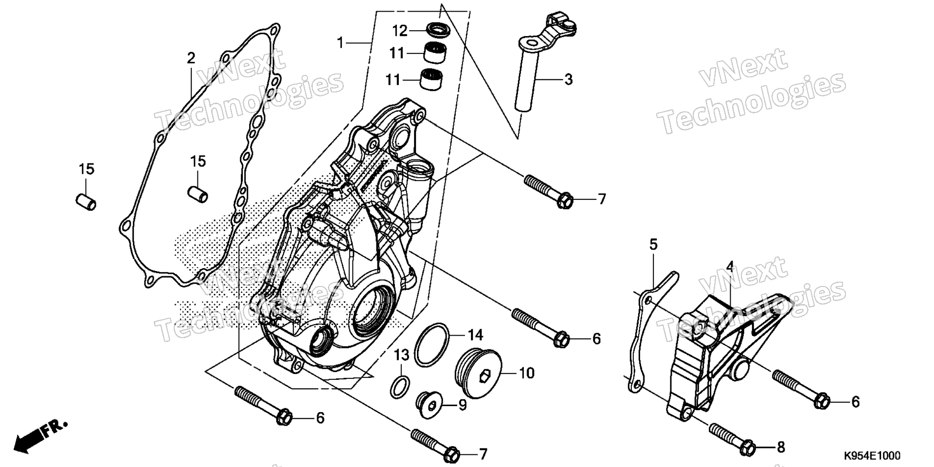 Left Crankcase крышка