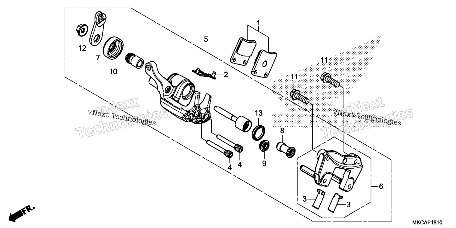 PARKING тормоз CALIPER