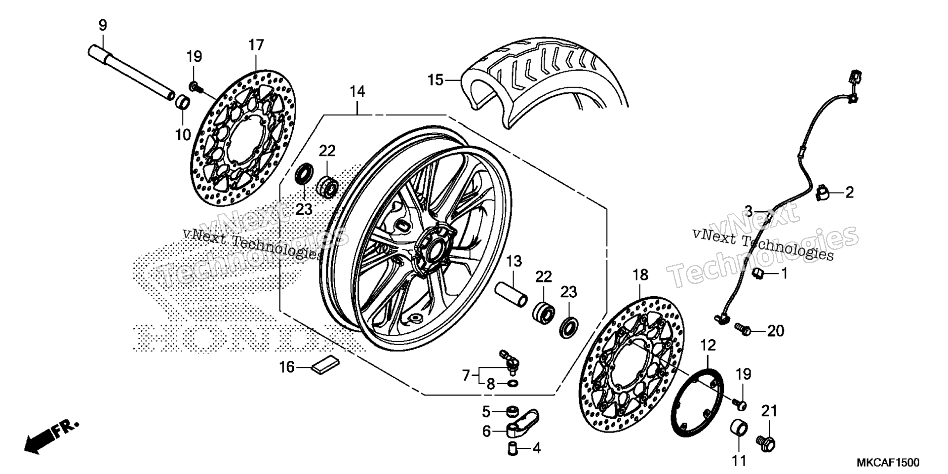 Переднее колесо