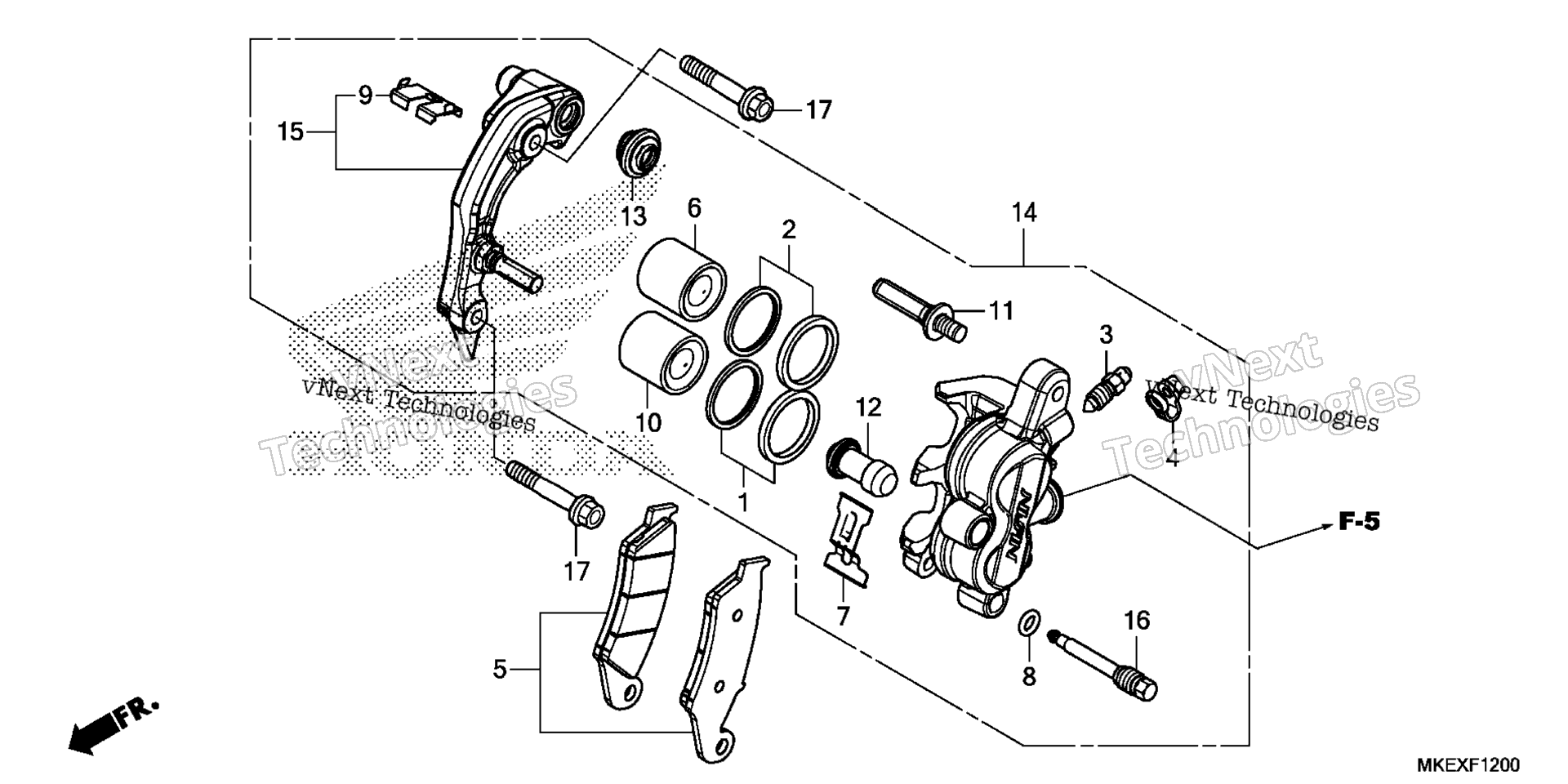 Передний суппорт тормоза