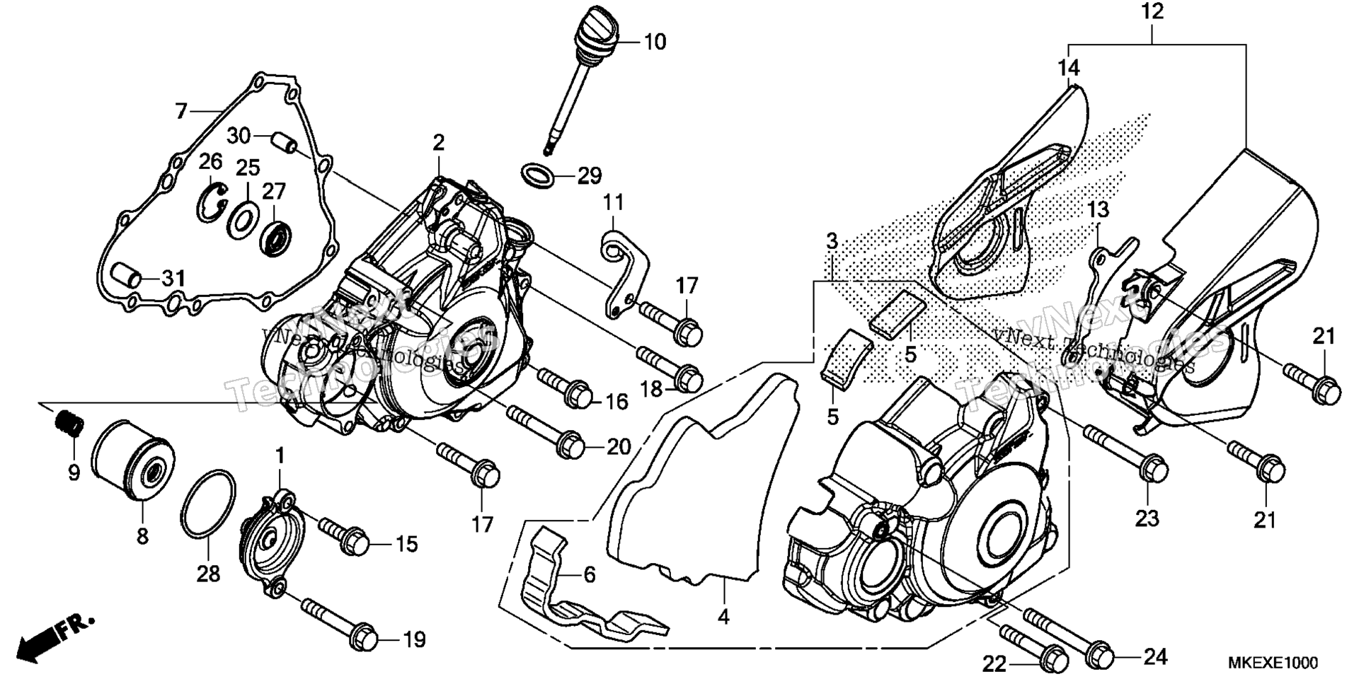 Left Crankcase крышка