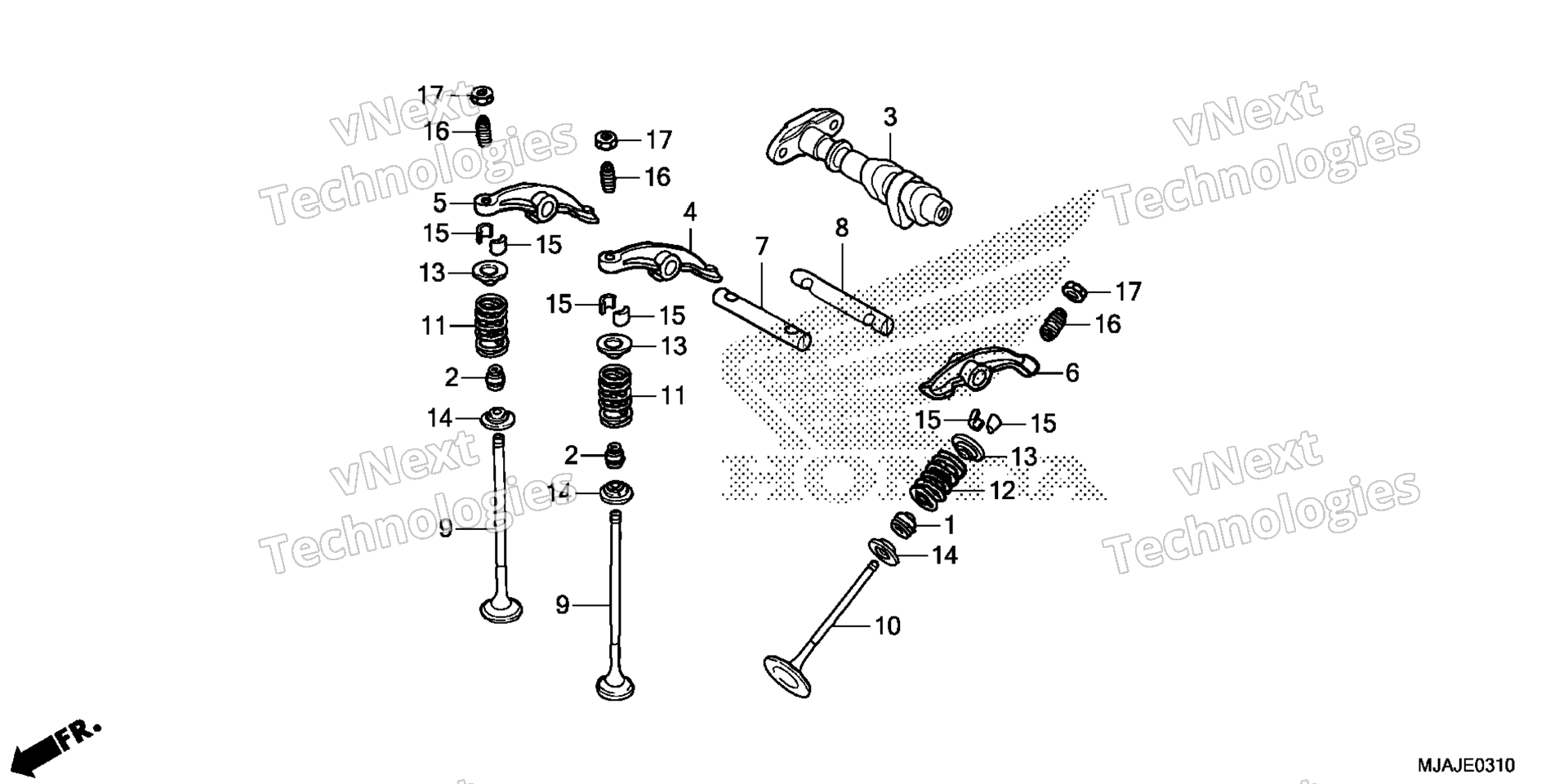 CAMSHAFT / клапан (RR.)