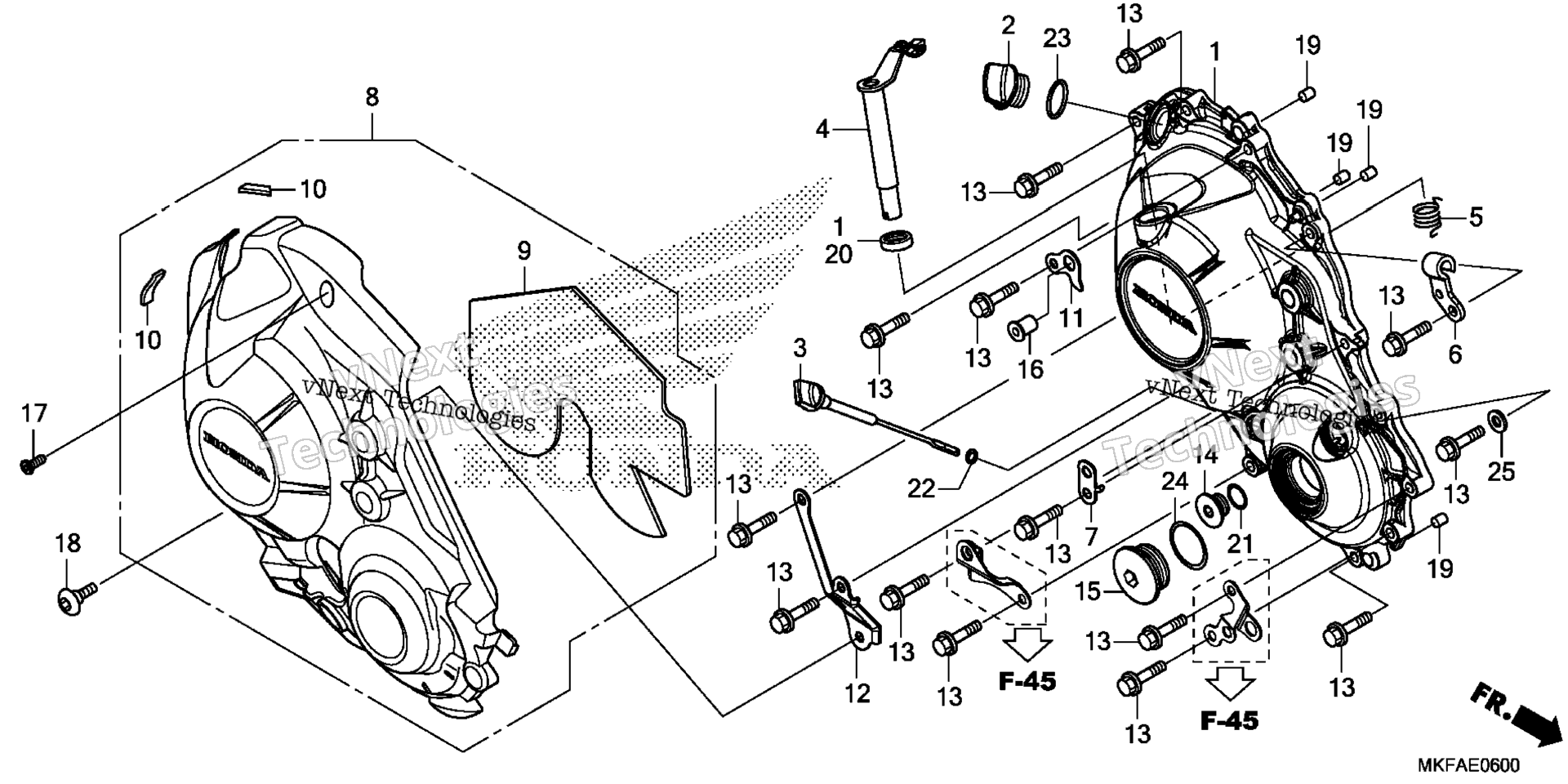 RIGHT CRANKCASE крышка