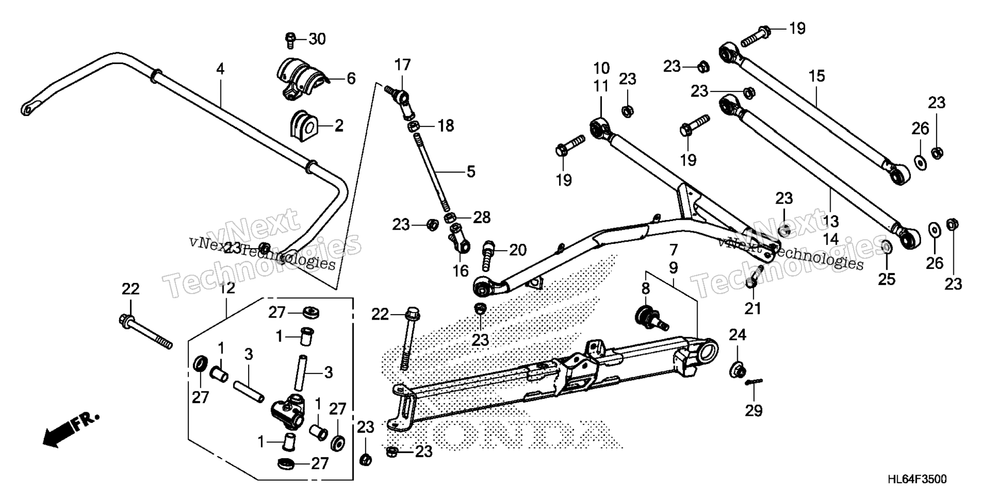 Задний рычаг подвески / REAR STABILIZER (1)