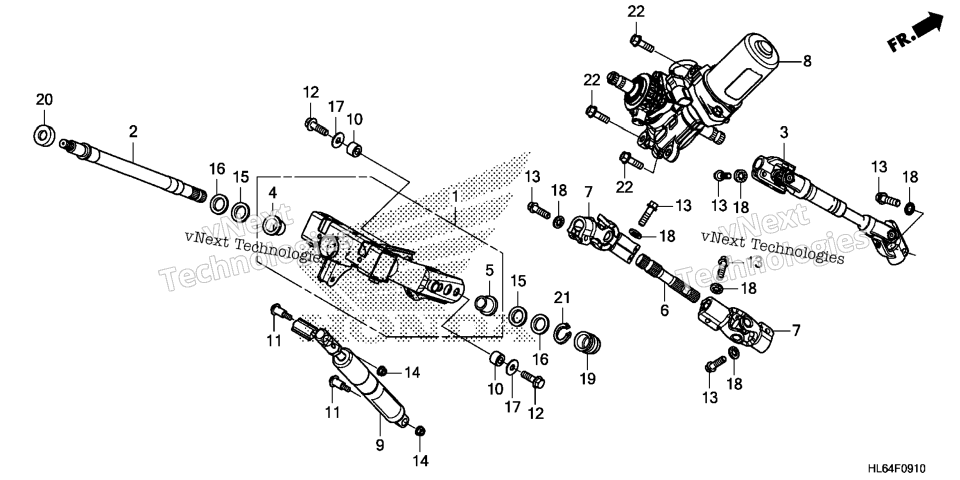 Рулевое управление SHAFT / STEERING COLUMN
