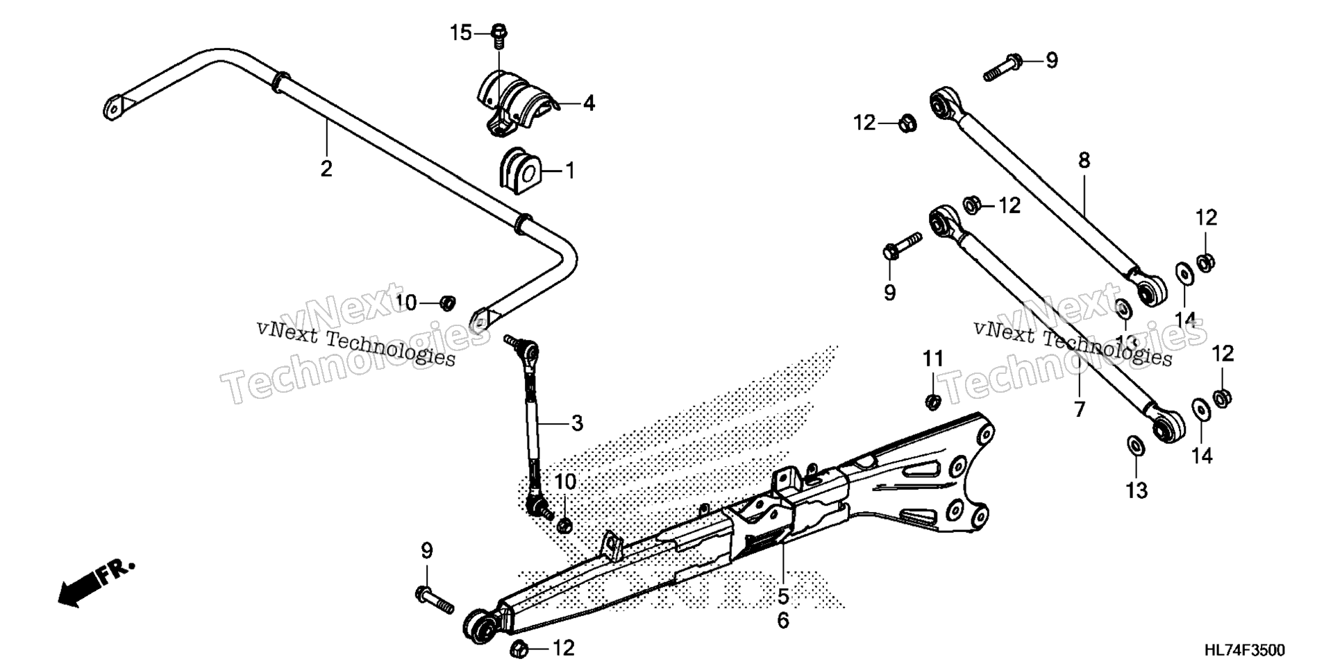 Задняя часть ARM / REAR STABILIZER