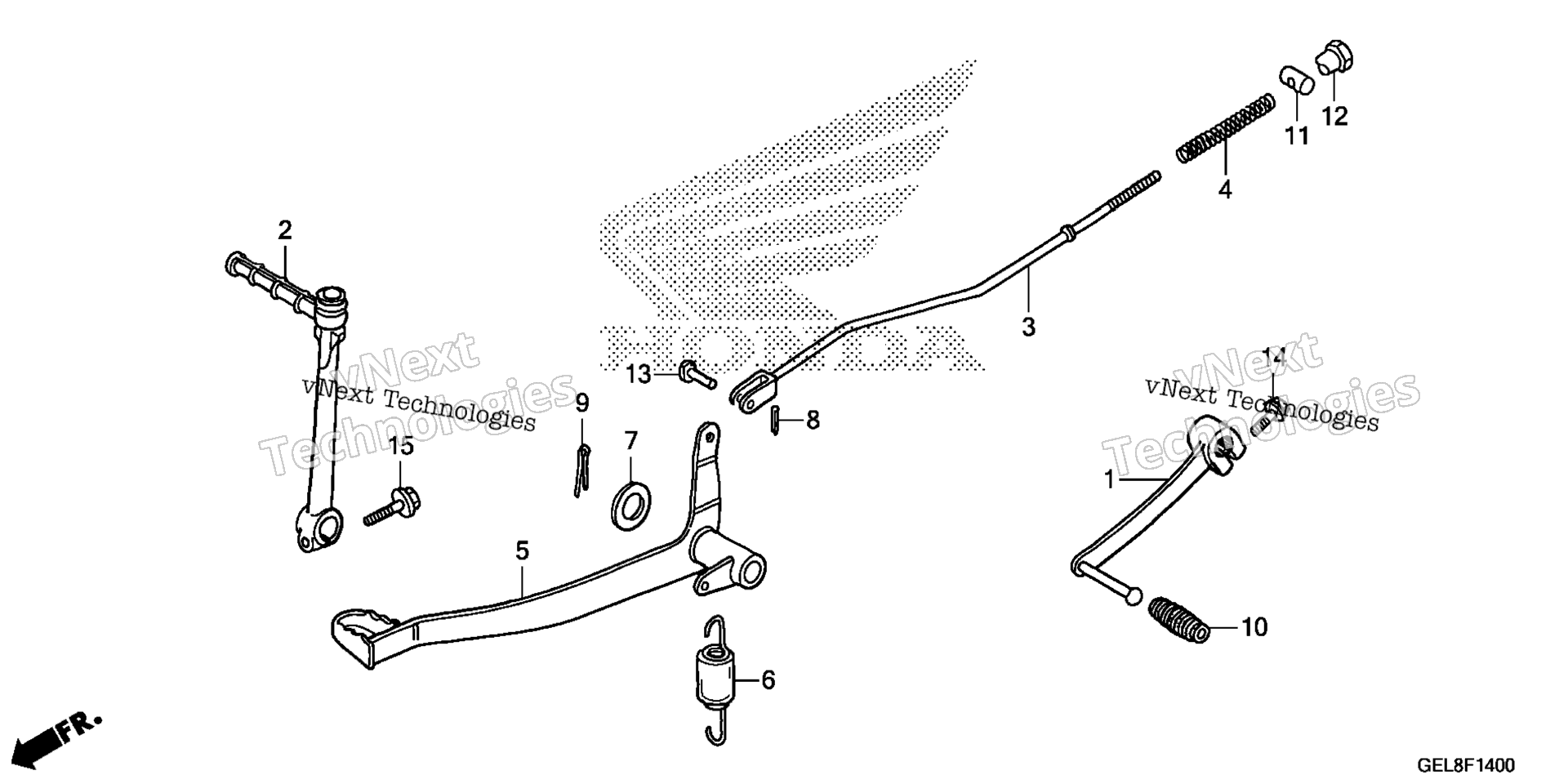 Тормоз PEDAL / KICK STARTER ARM