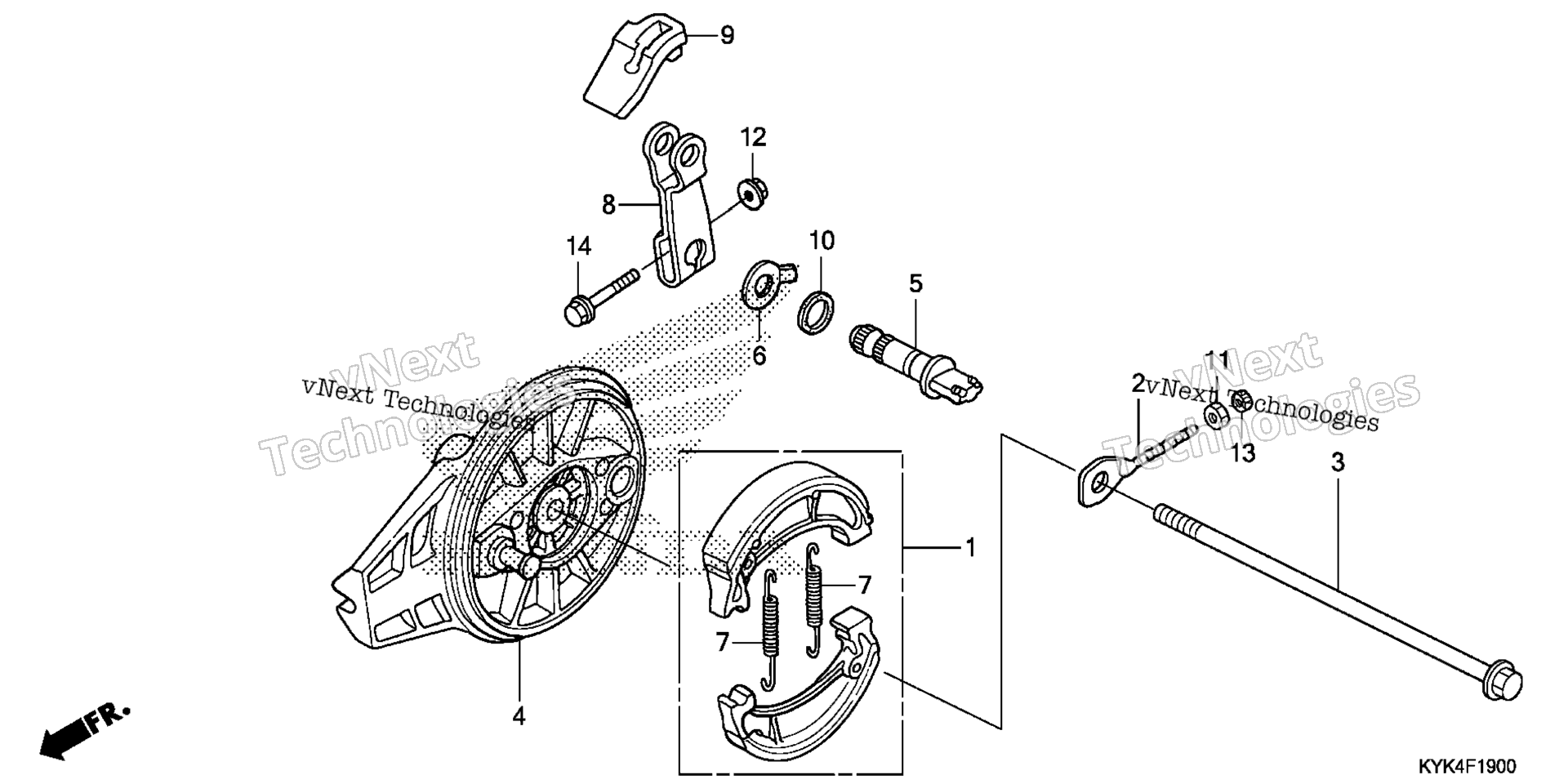 Задняя часть BRAKE PANEL