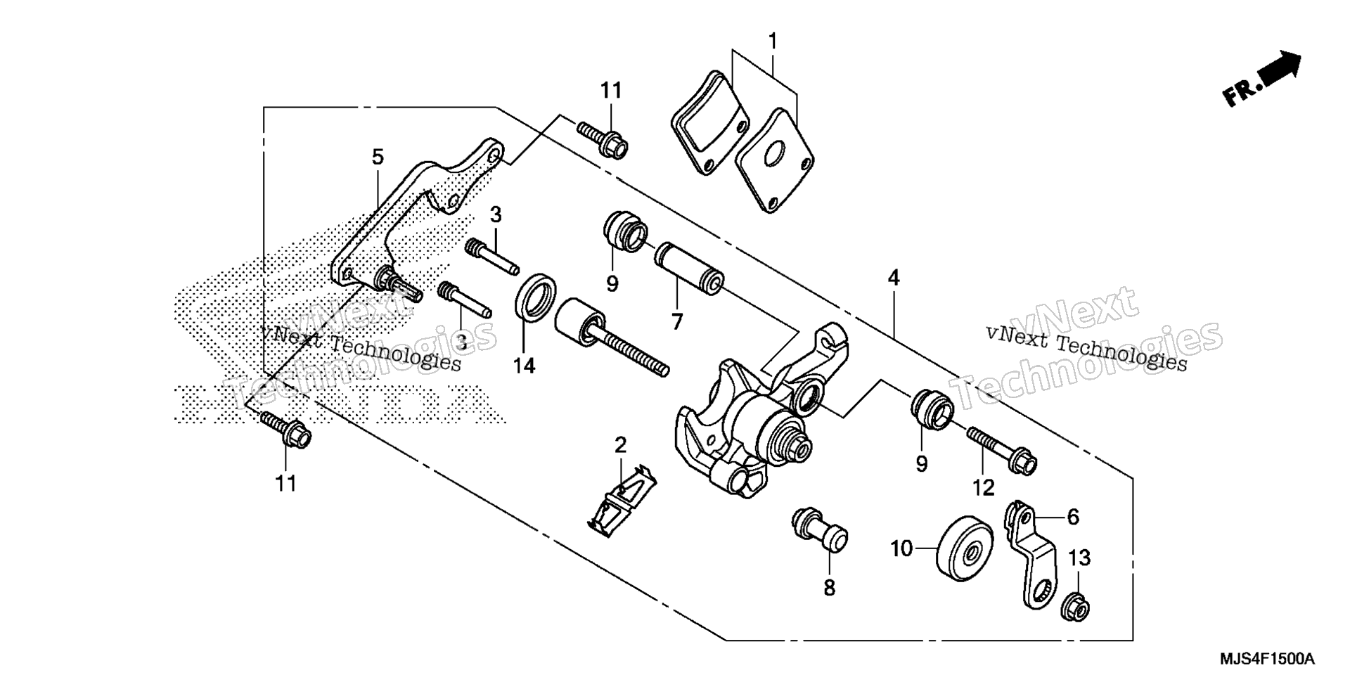 PARKING тормоз CALIPER