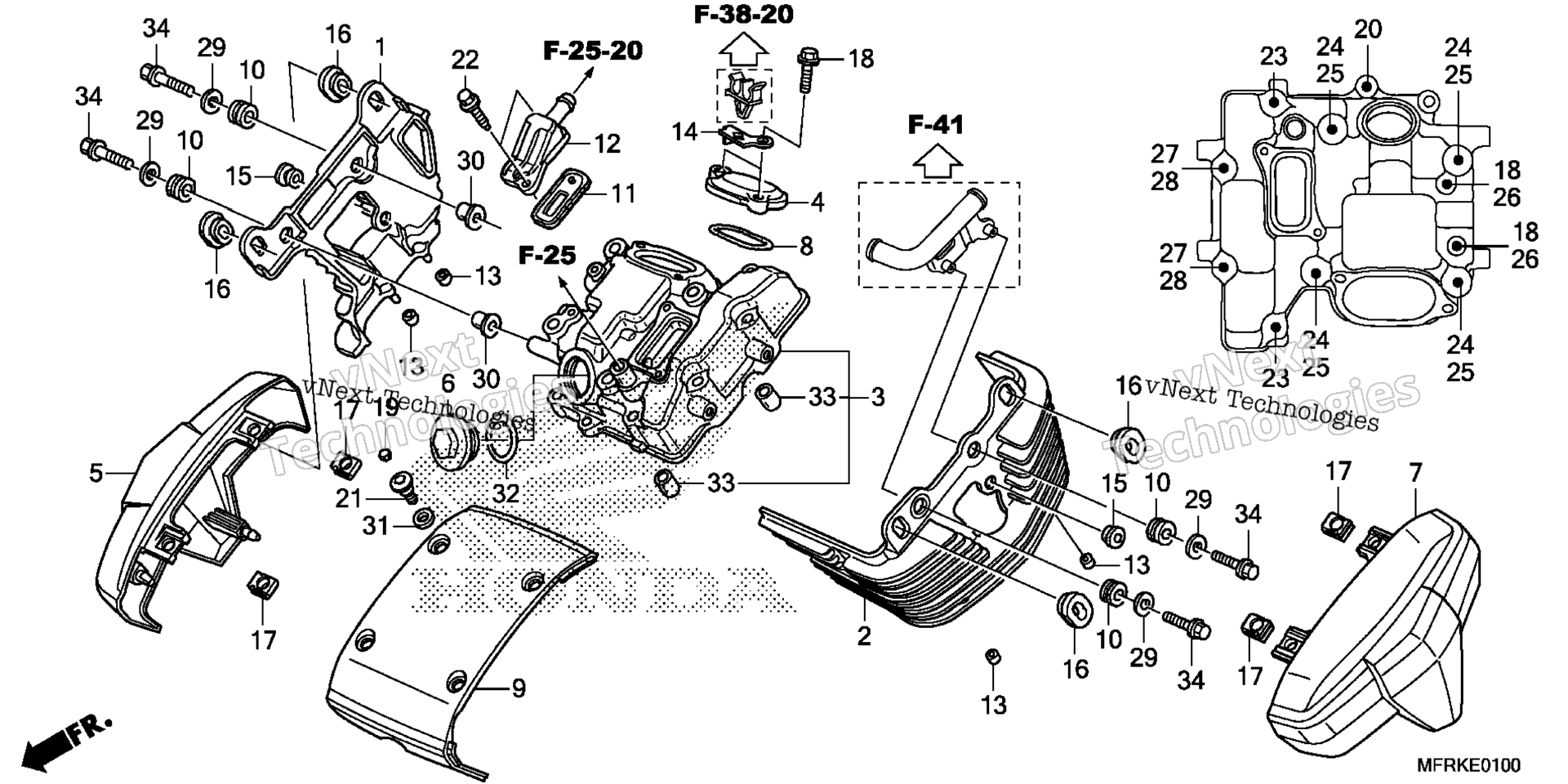 Передняя часть CYLINDER HEAD COVER