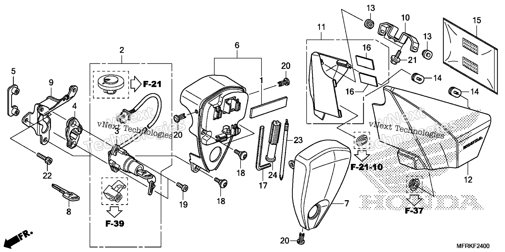 Боковая крышка / TOOLS / COMBINATION SWITCH