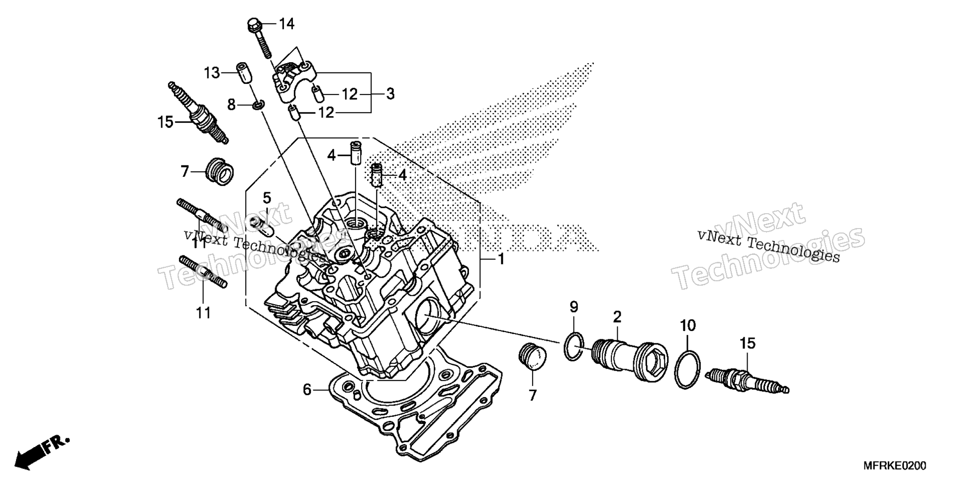 Передняя часть CYLINDER HEAD