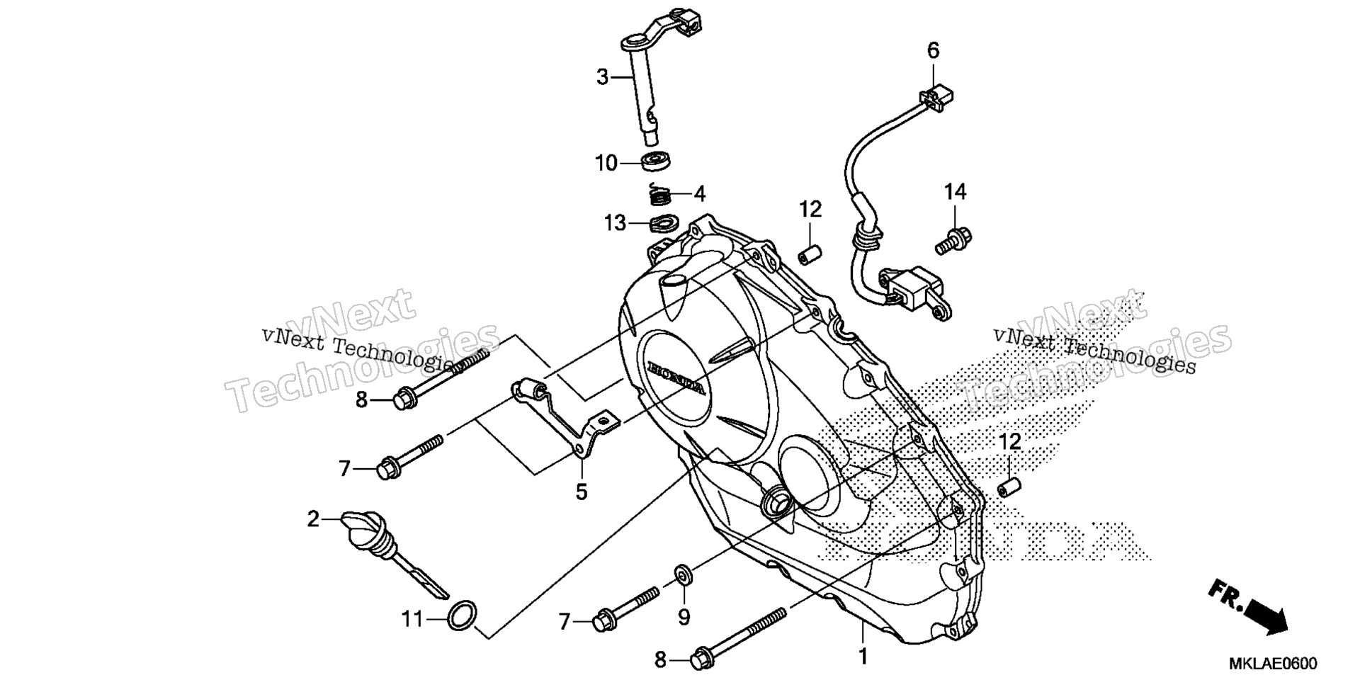 RIGHT CRANKCASE крышка (1)