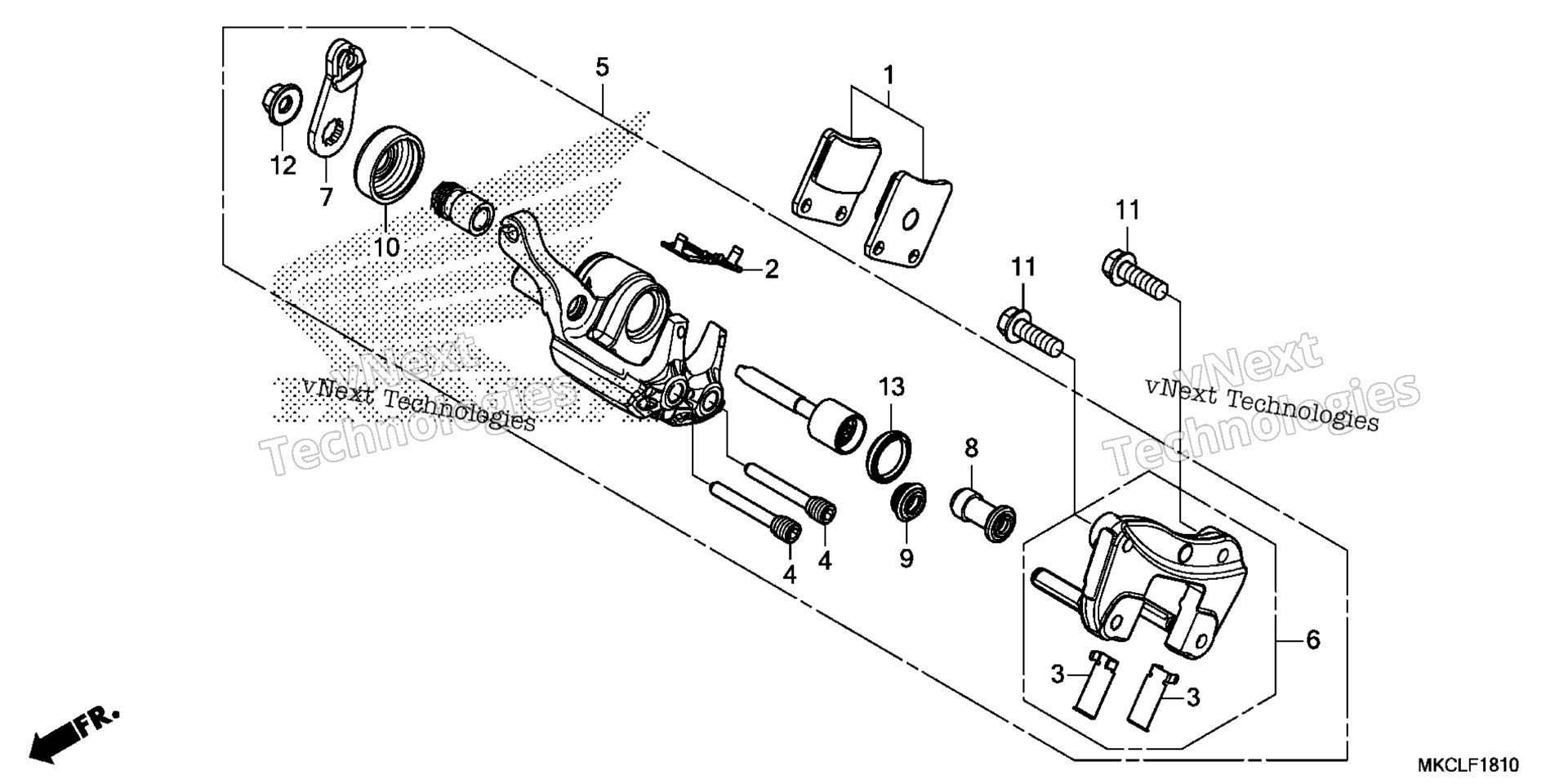 PARKING тормоз CALIPER
