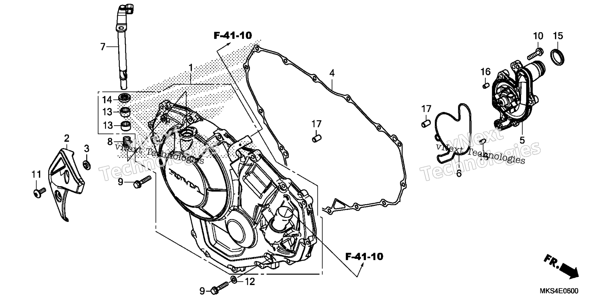 RIGHT CRANKCASE крышка (1)