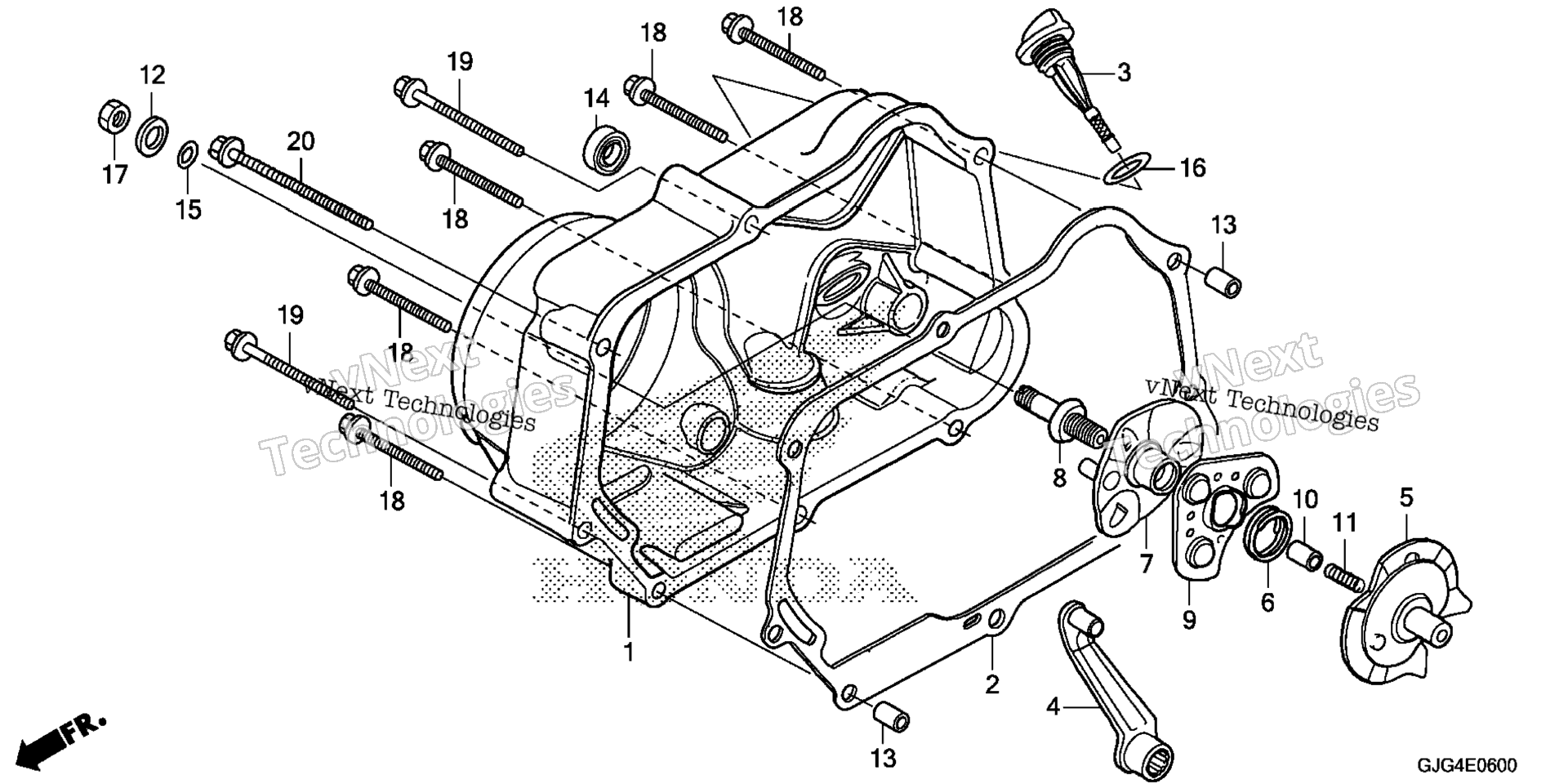 RIGHT CRANKCASE крышка