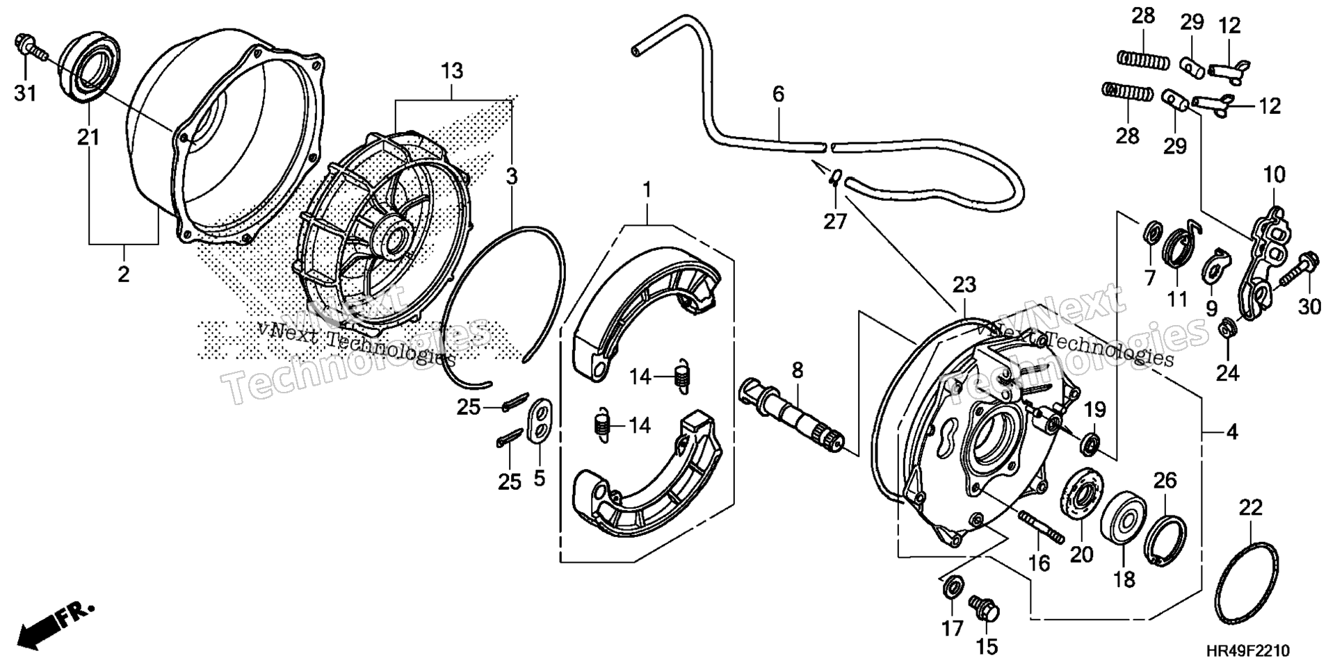 Задняя часть BRAKE PANEL