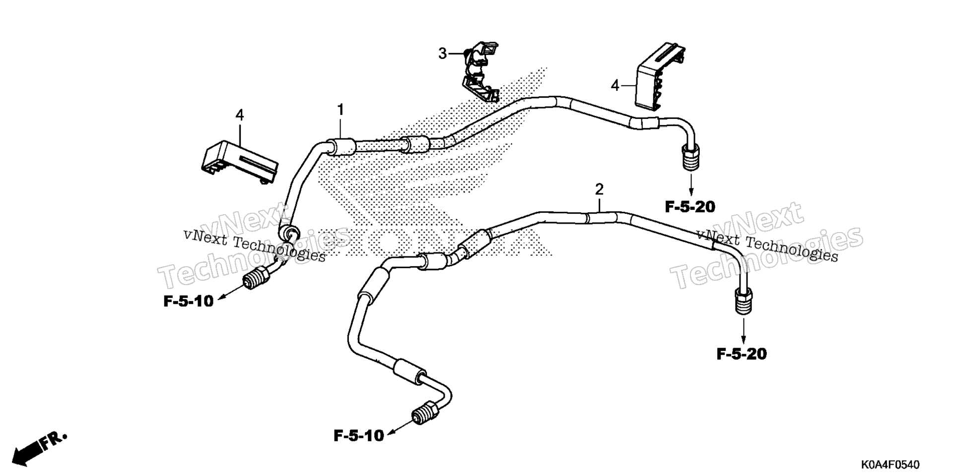 Передняя часть BRAKE PIPE