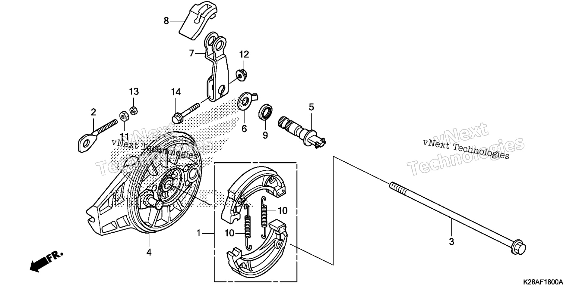 Задняя часть BRAKE PANEL