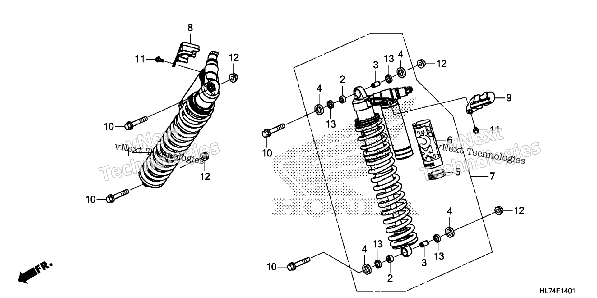 Передняя часть CUSHION (SXS1000S4D,S4X-5A,6A,5AC,6AC)
