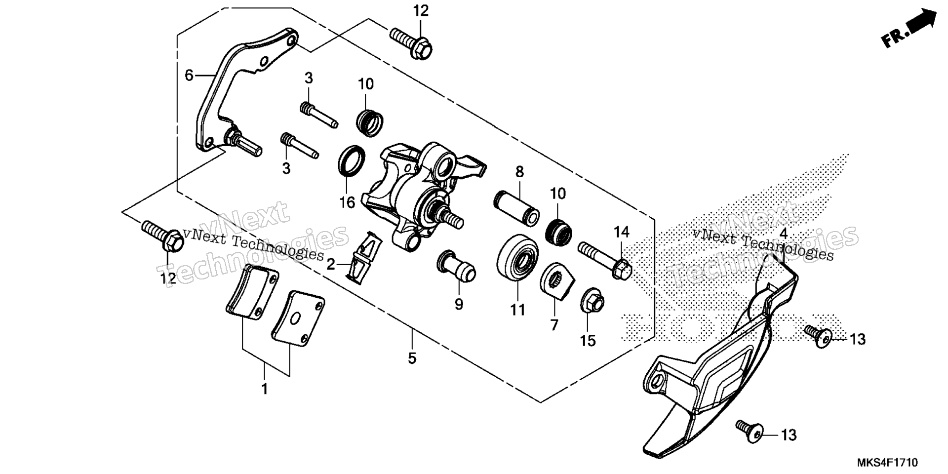 PARKING тормоз CALIPER