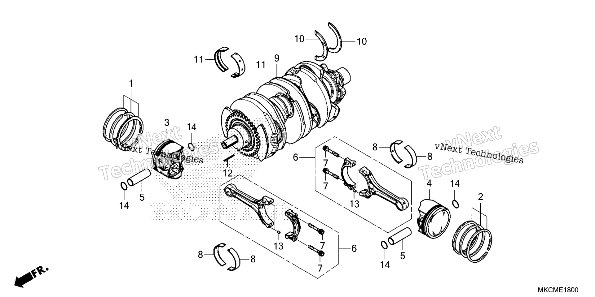 Коленчатый вал / PISTON