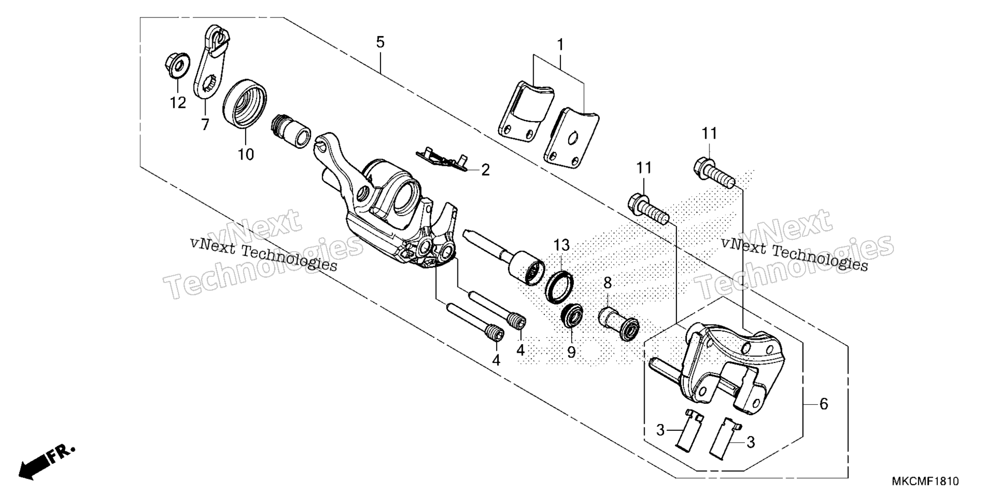 PARKING тормоз CALIPER