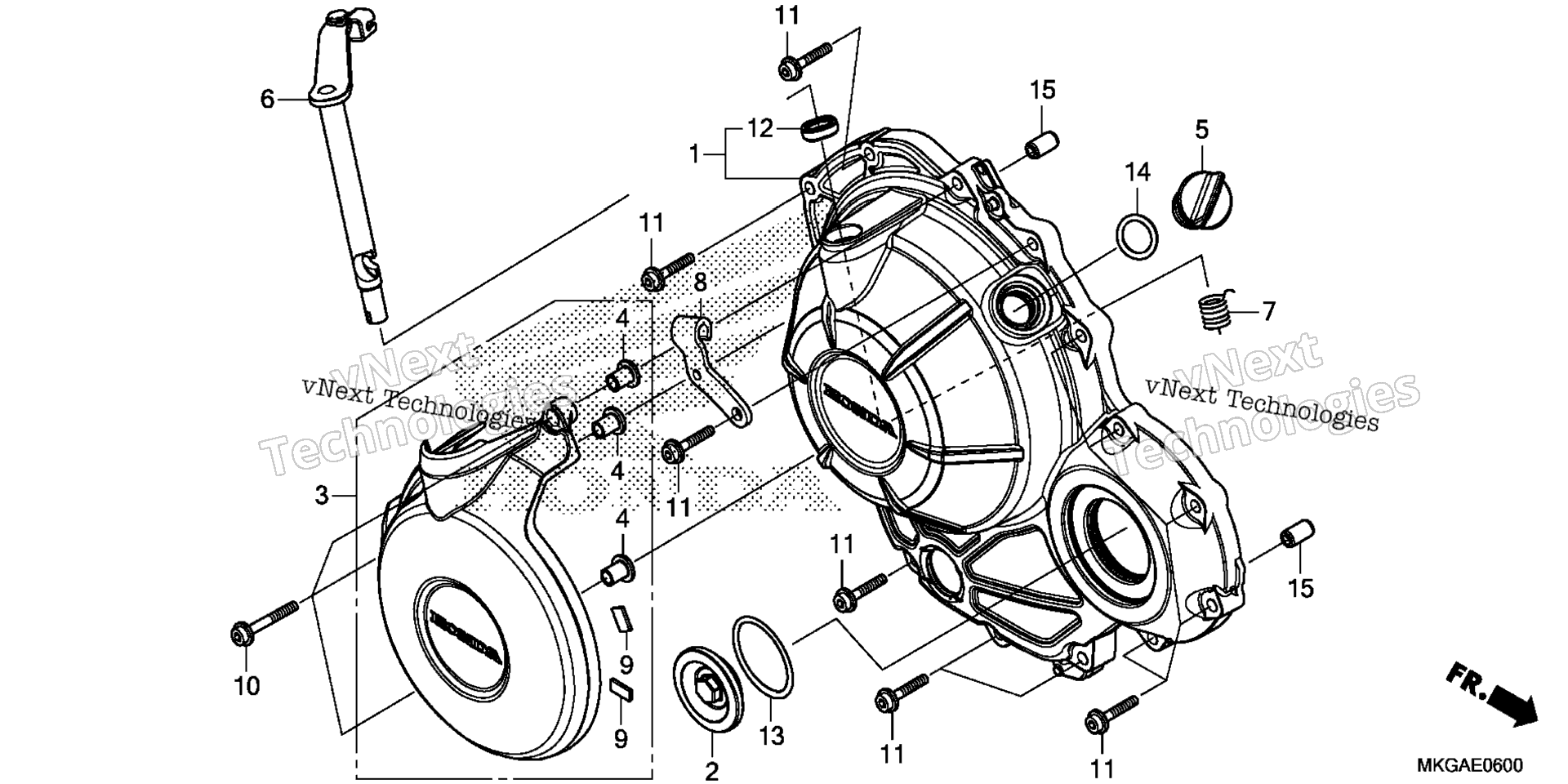 RIGHT CRANKCASE крышка
