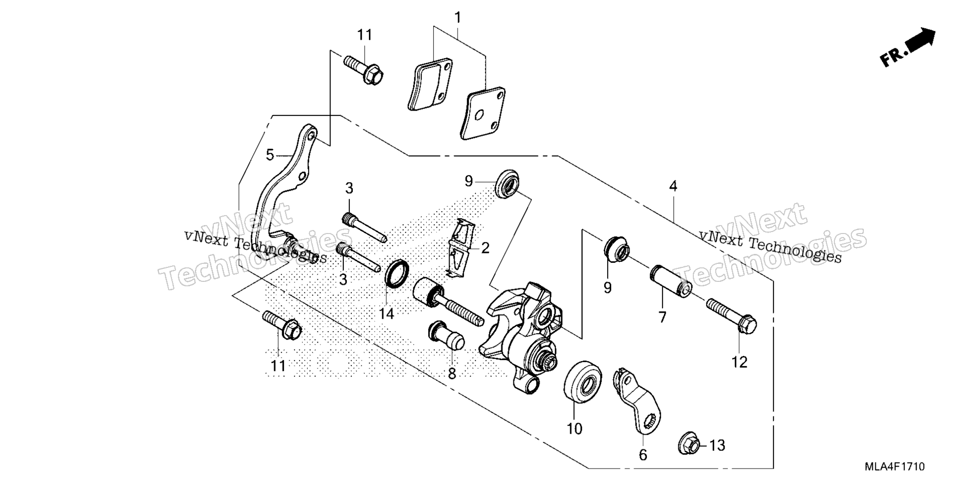 PARKING тормоз CALIPER