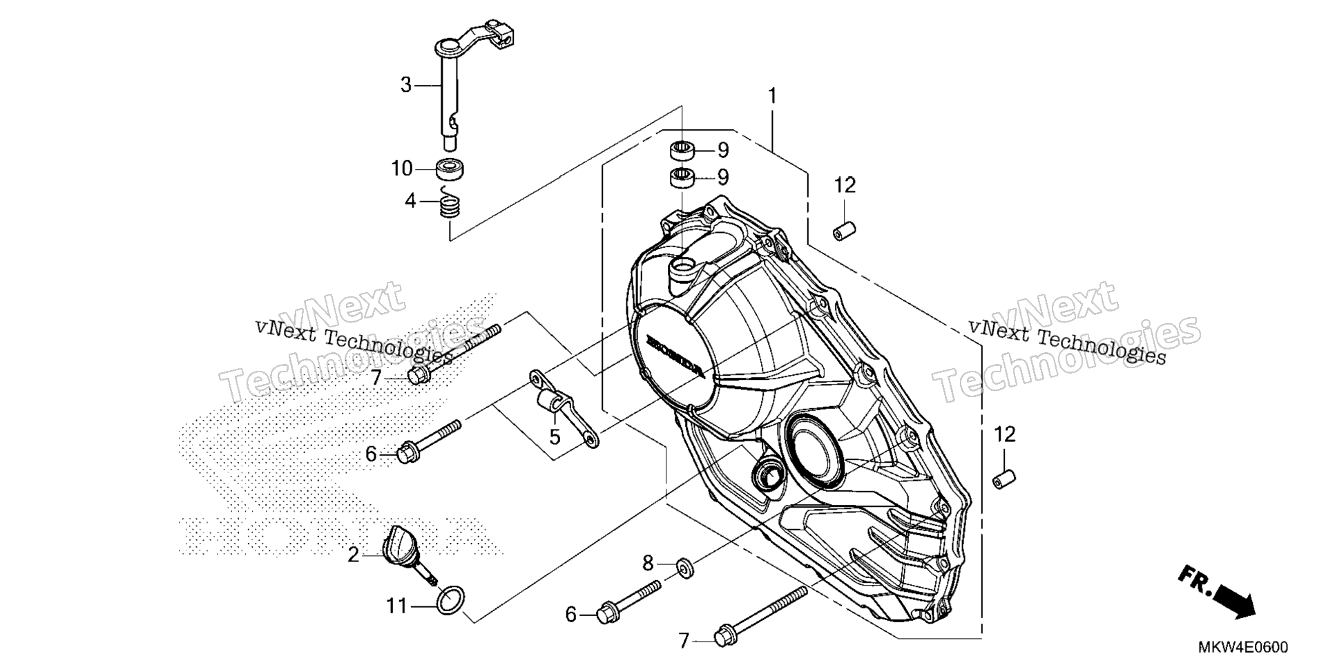 RIGHT CRANKCASE крышка (1)