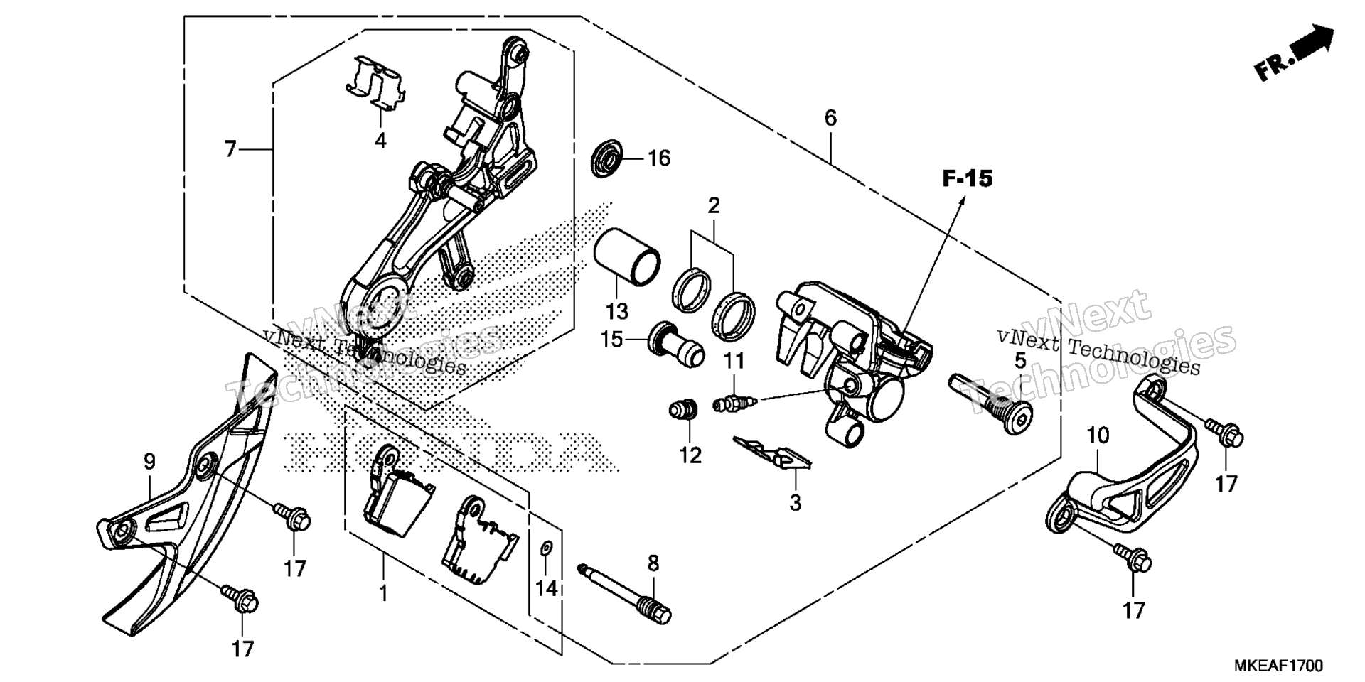 Задний суппорт тормоза